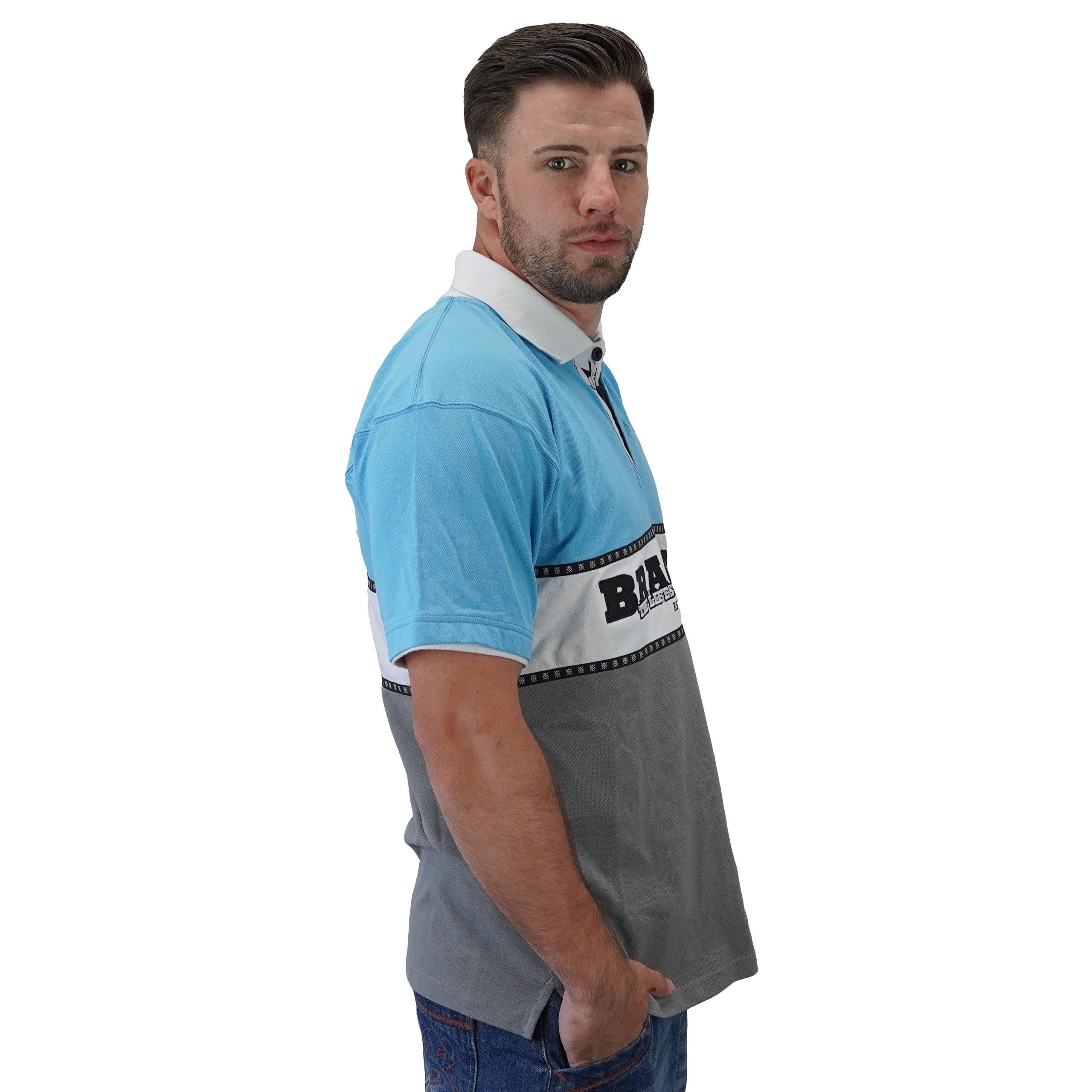 BRACHIAL THE LIFESTYLE COMPANY Poloshirt Brachial Polo-Shirt "Nautic" blau/grau