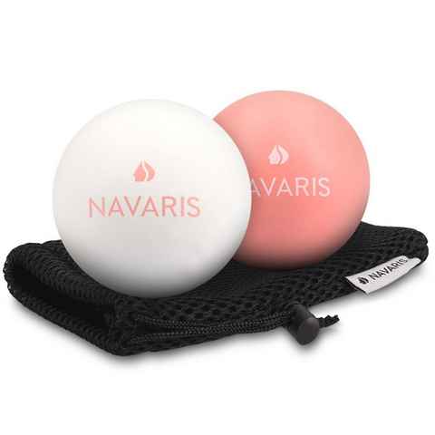 Navaris Stoffball Massageball 2er Set Faszienball - Triggerpunkt Fuß Roller