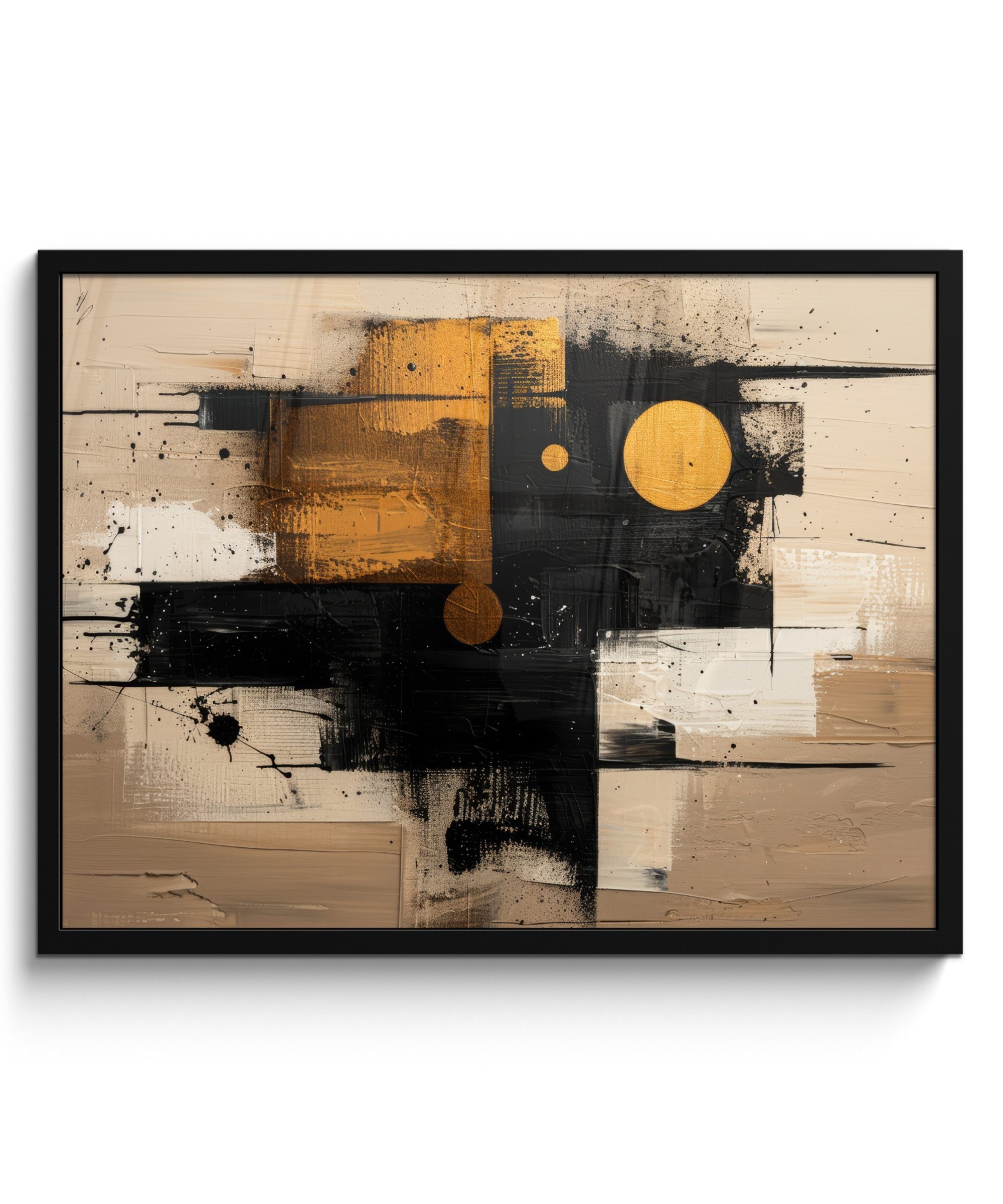 Poster Abstrakt - Schwarz - Gold - Modern
