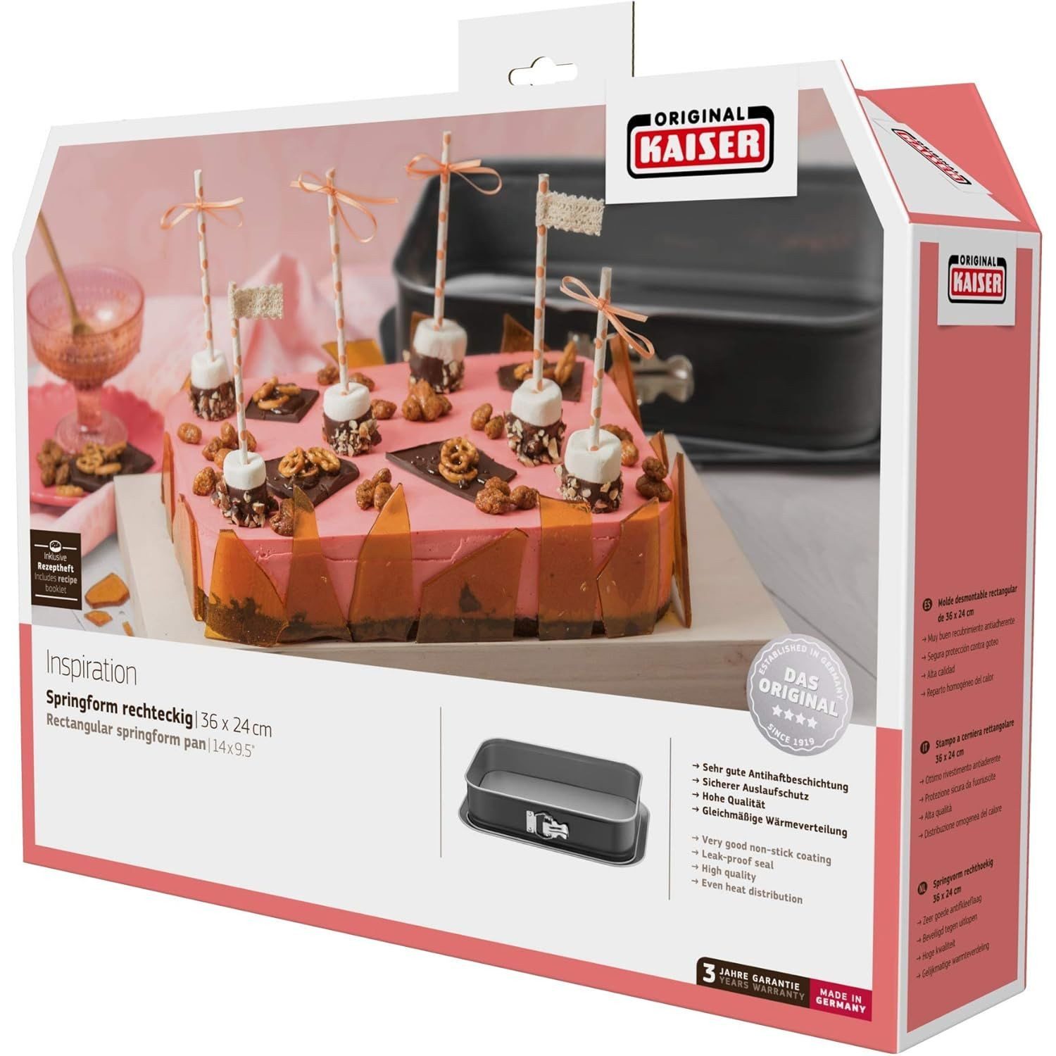 Kaiser Backformen Springform KAISER Springform Inspiration eckig 36x24cm