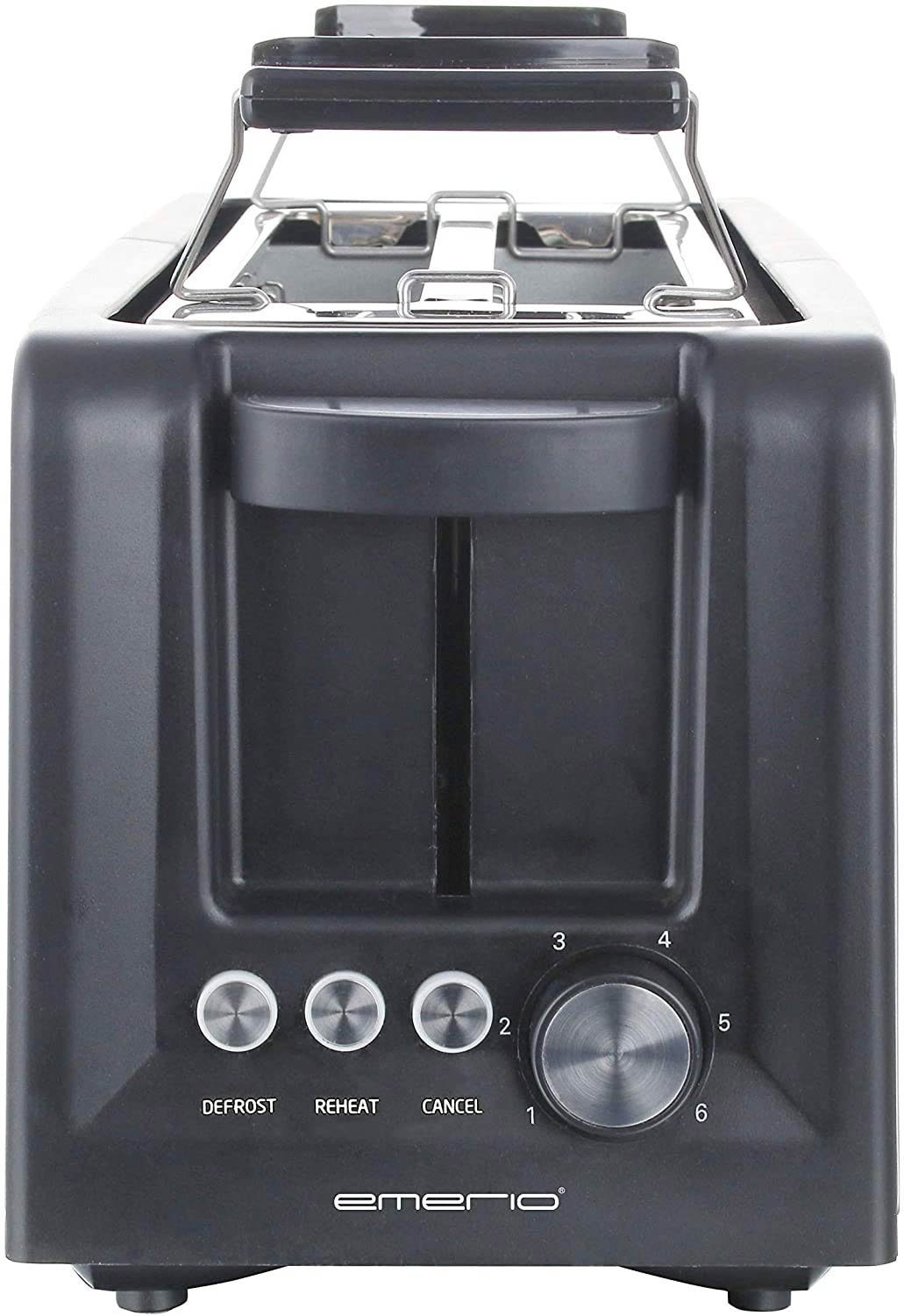 Emerio Toaster TO-124806 Langschlitz-Toaster 1400 W Brötchenaufsatz, mit