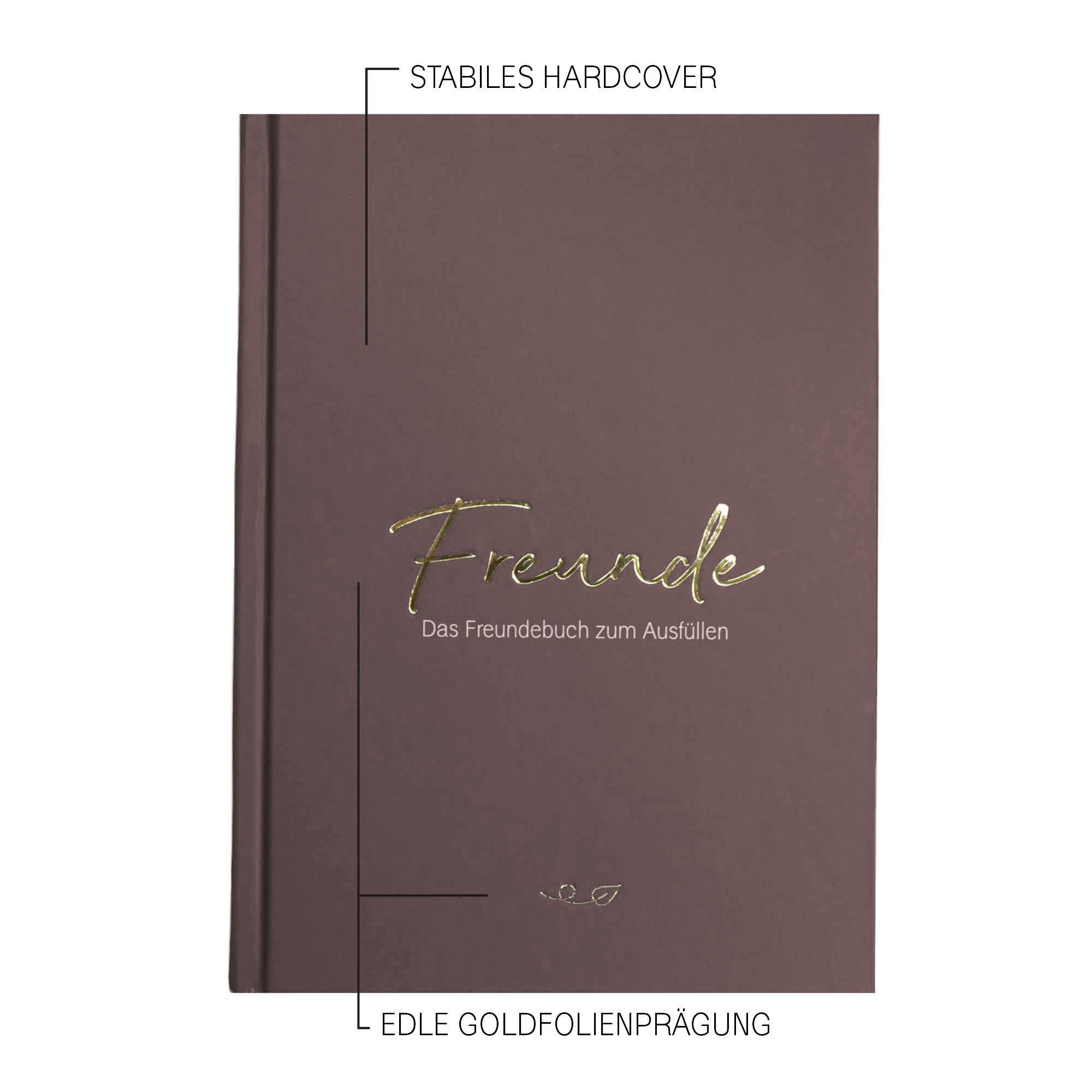 LEAF & GOLD Freundebuch Freundebuch für Erwachsene