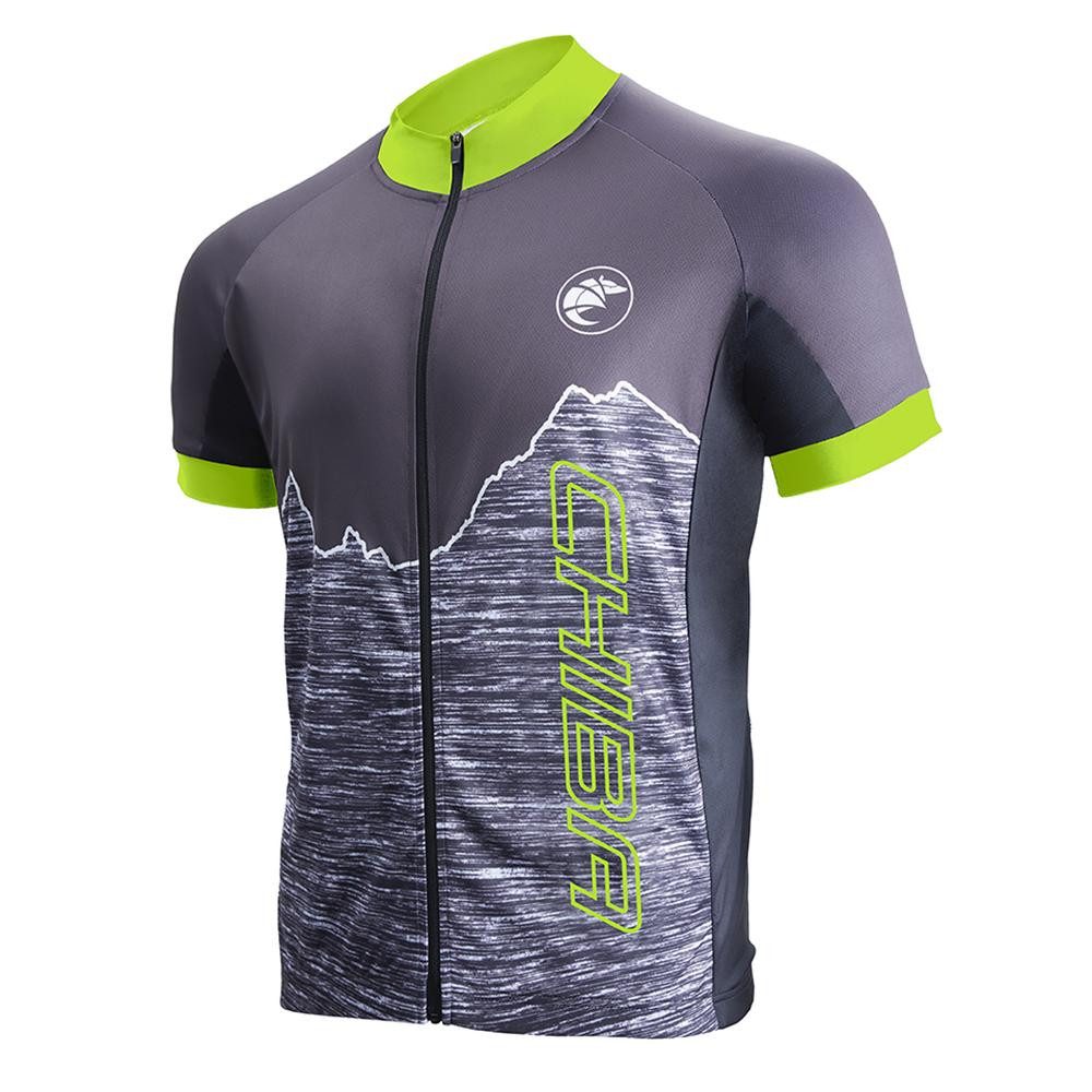 Funktionsshirt CHIBA Watzmann Shirt Herren - Radtrikot 3XL schwarz/apfelgrün, atmungs