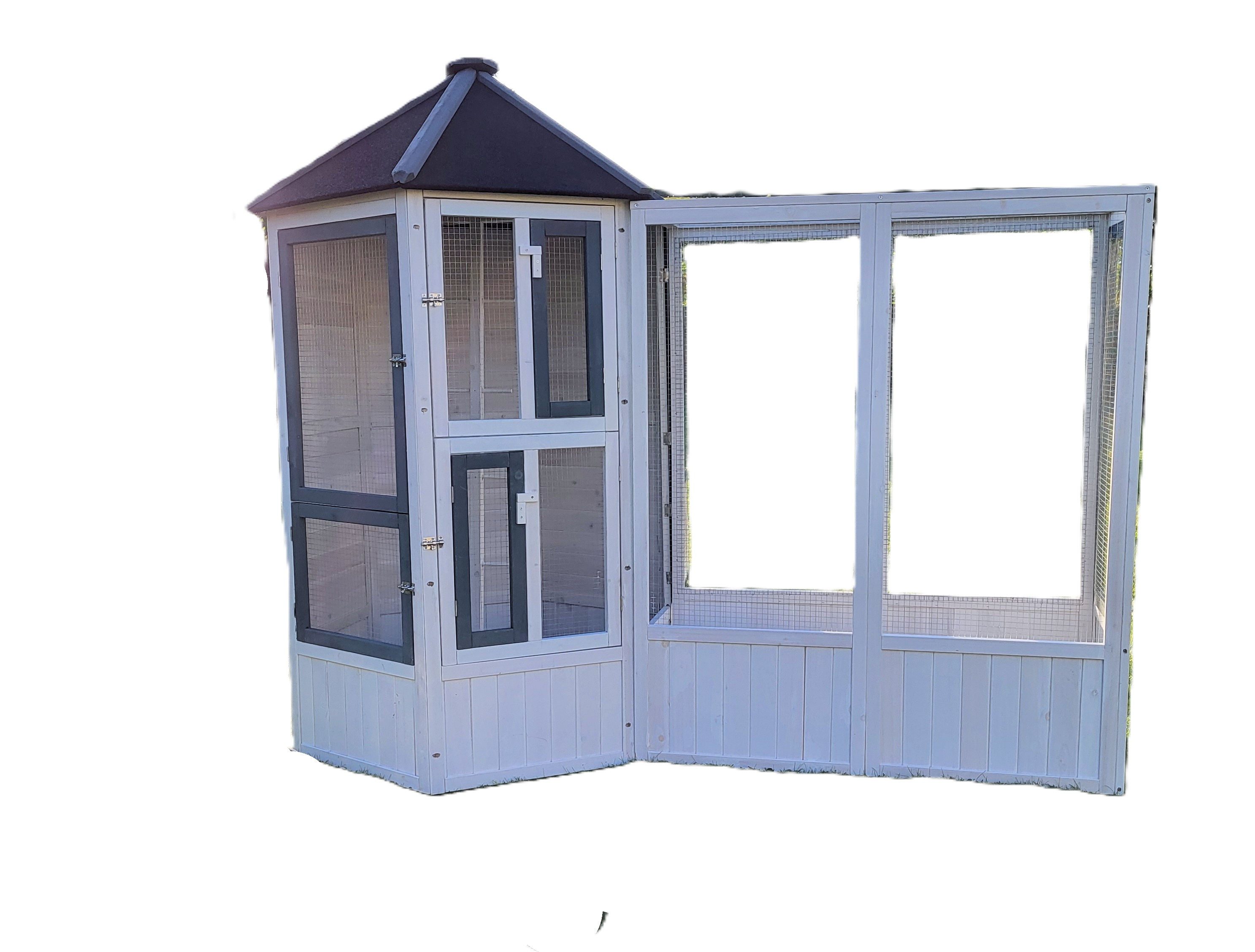 BruKa Vogelhaus MyPets® Vogelvoliere COCO mit Auslauf CHICO Voliere Käfig H günstig online kaufen