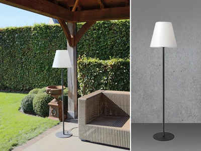 meineWunschleuchte LED Außen-Stehlampe, LED wechselbar, Warmweiß, für Balkon Outdoor Terrassen-Lampe IP 65 Garten-Beleuchtung mit Strom
