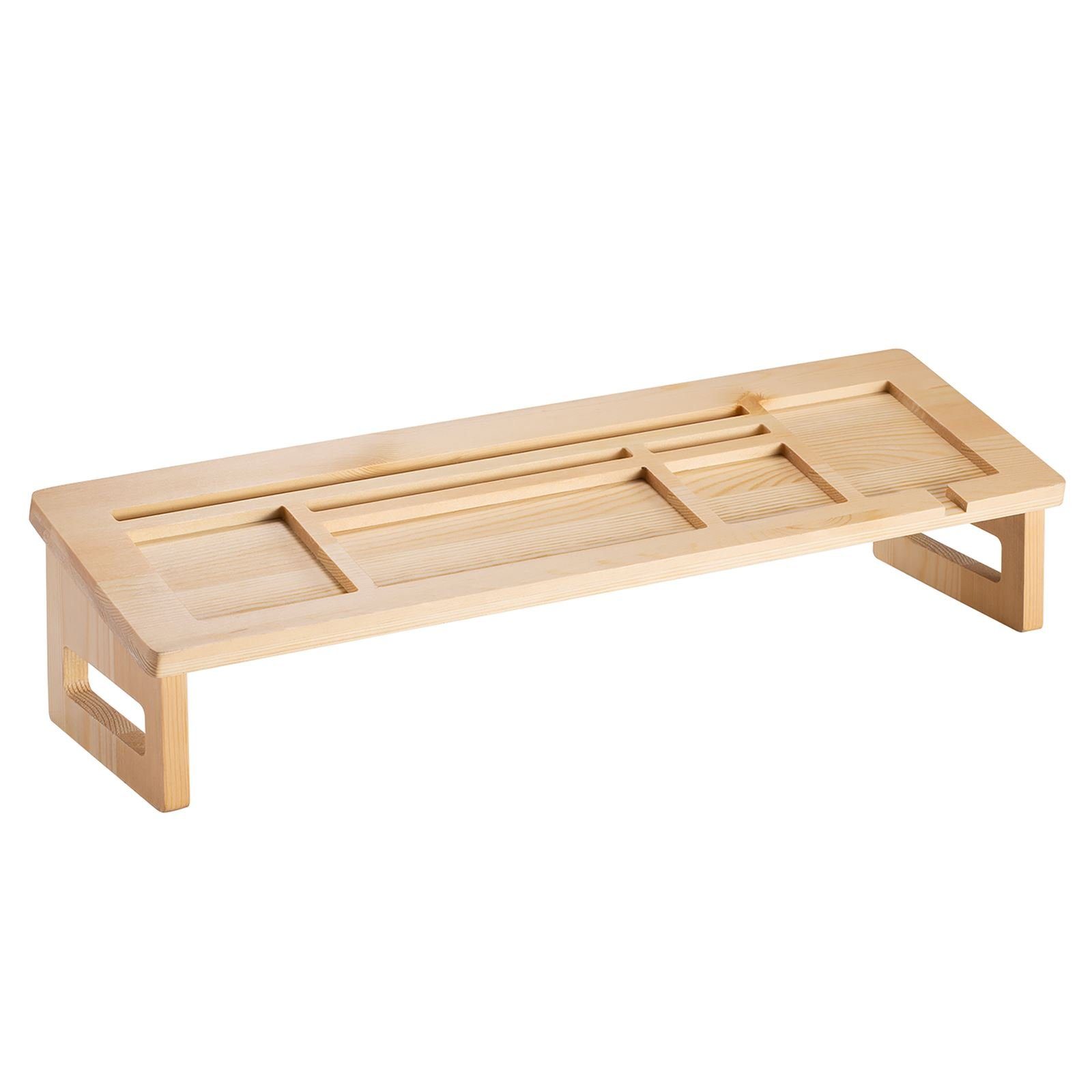 CARO-Möbel Monitorständer ALCUDIA, (Schreibtisch Organizer Aufbewahrung Schreibwaren Regal Kiefer Büro Zuh)