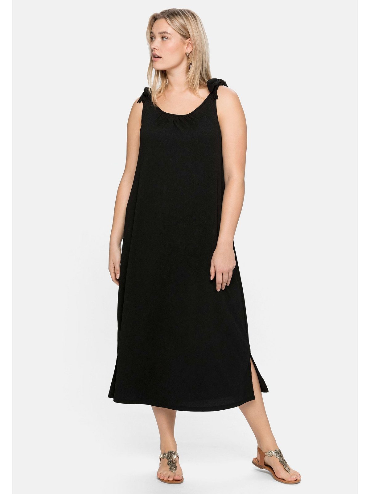 Sheego Jerseykleid Große Größen in A-Linie, mit verspielten Details