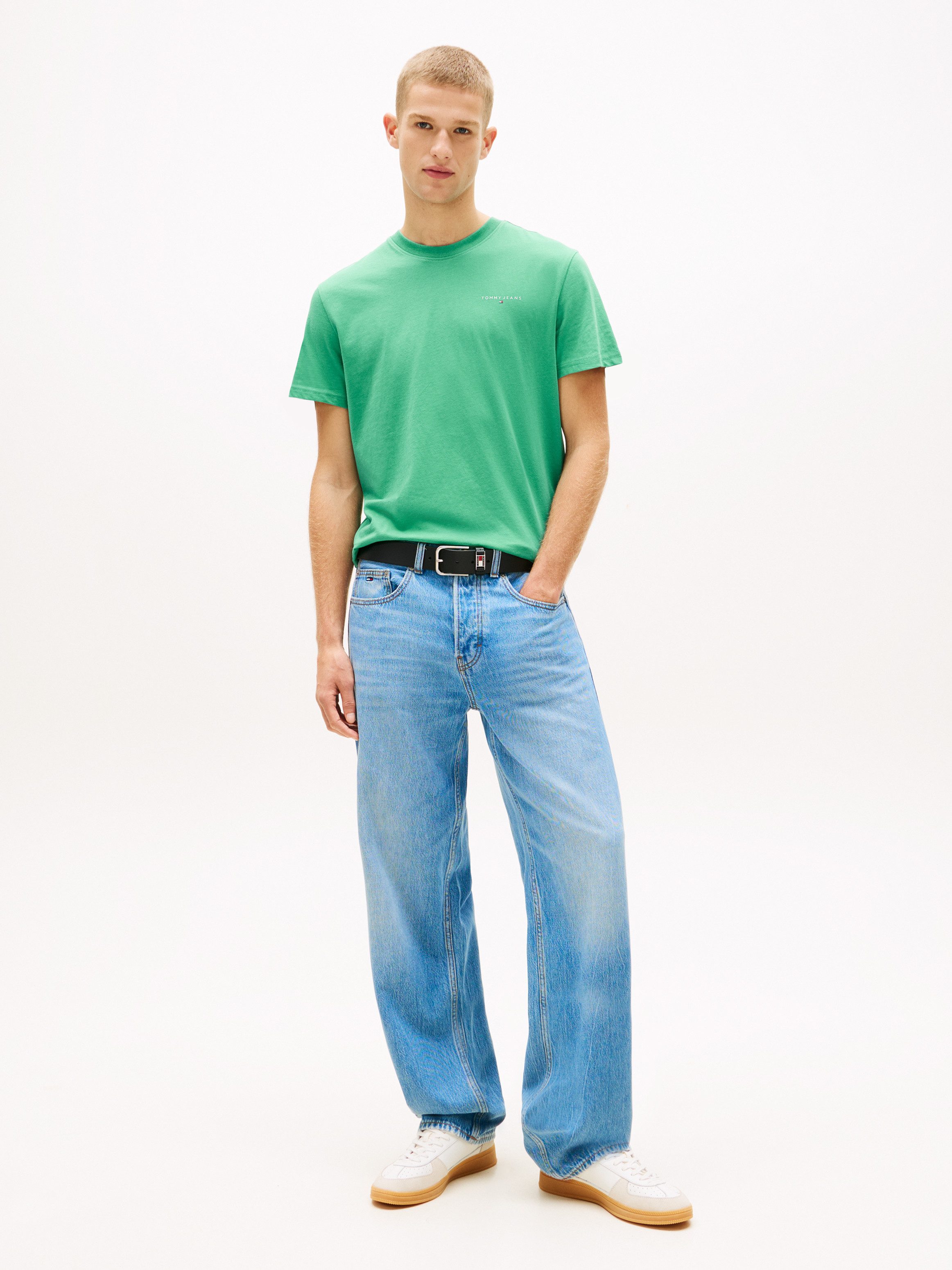 Tommy Jeans T-Shirt TJM SLIM LINEAR CHEST TEE EXT Mit Rundhalsausschnitt