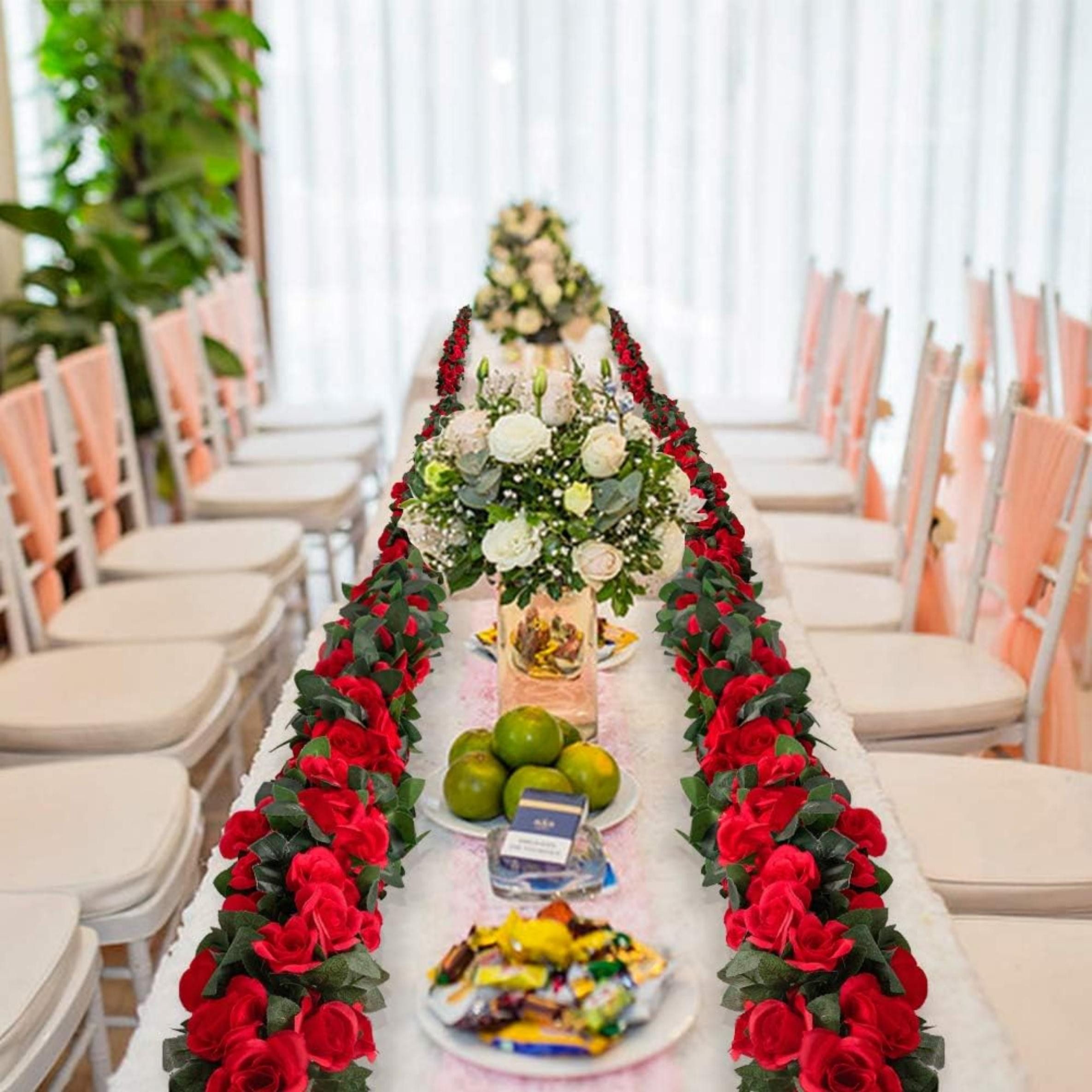 Kunstblumenstrauß osengirlanden künstliche Rosenranken,mit grünen Pflanzen, günstig online kaufen