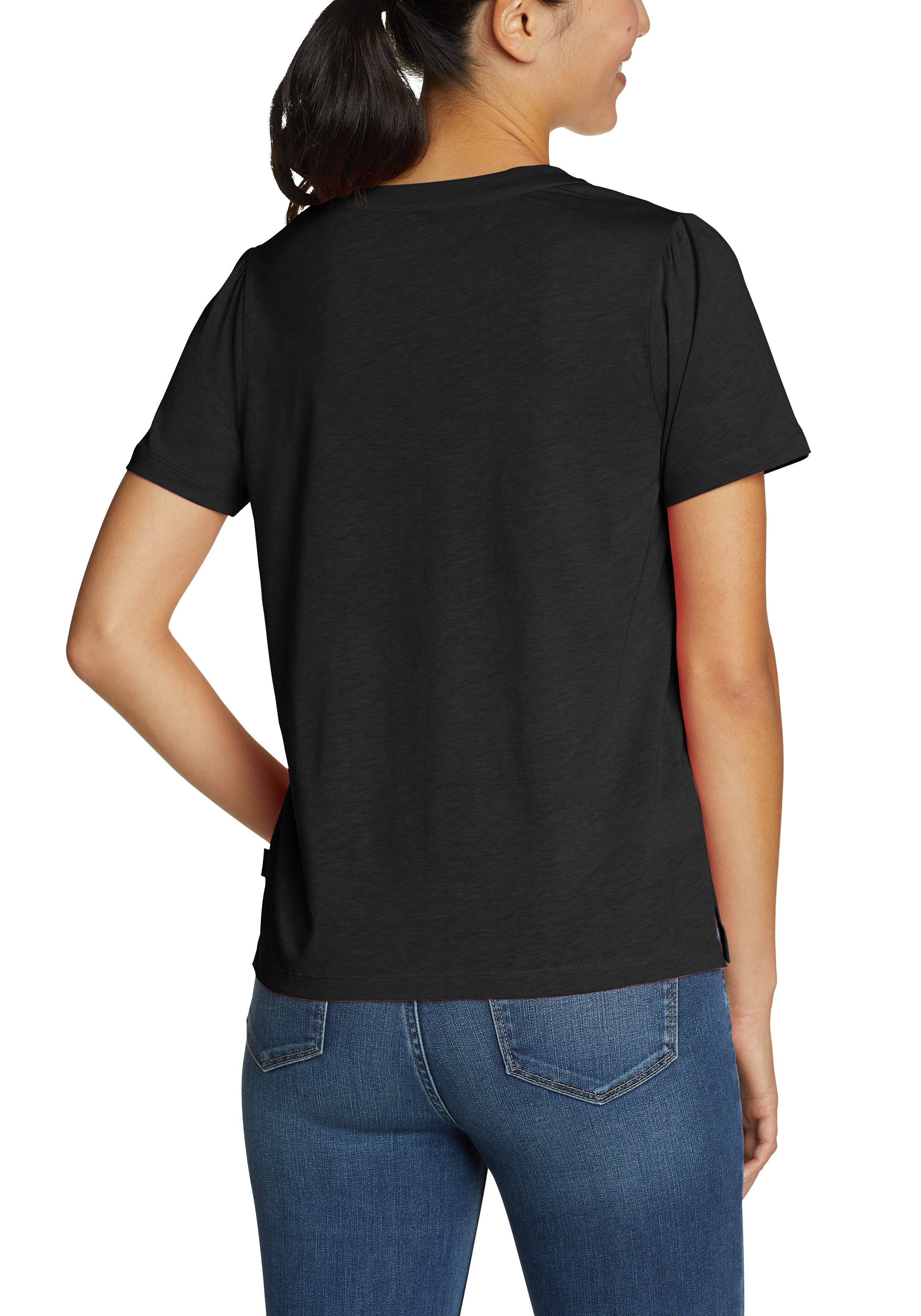 Damen Shirts Eddie Bauer T-Shirt Gate Check T-Shirt mit längerem Arm