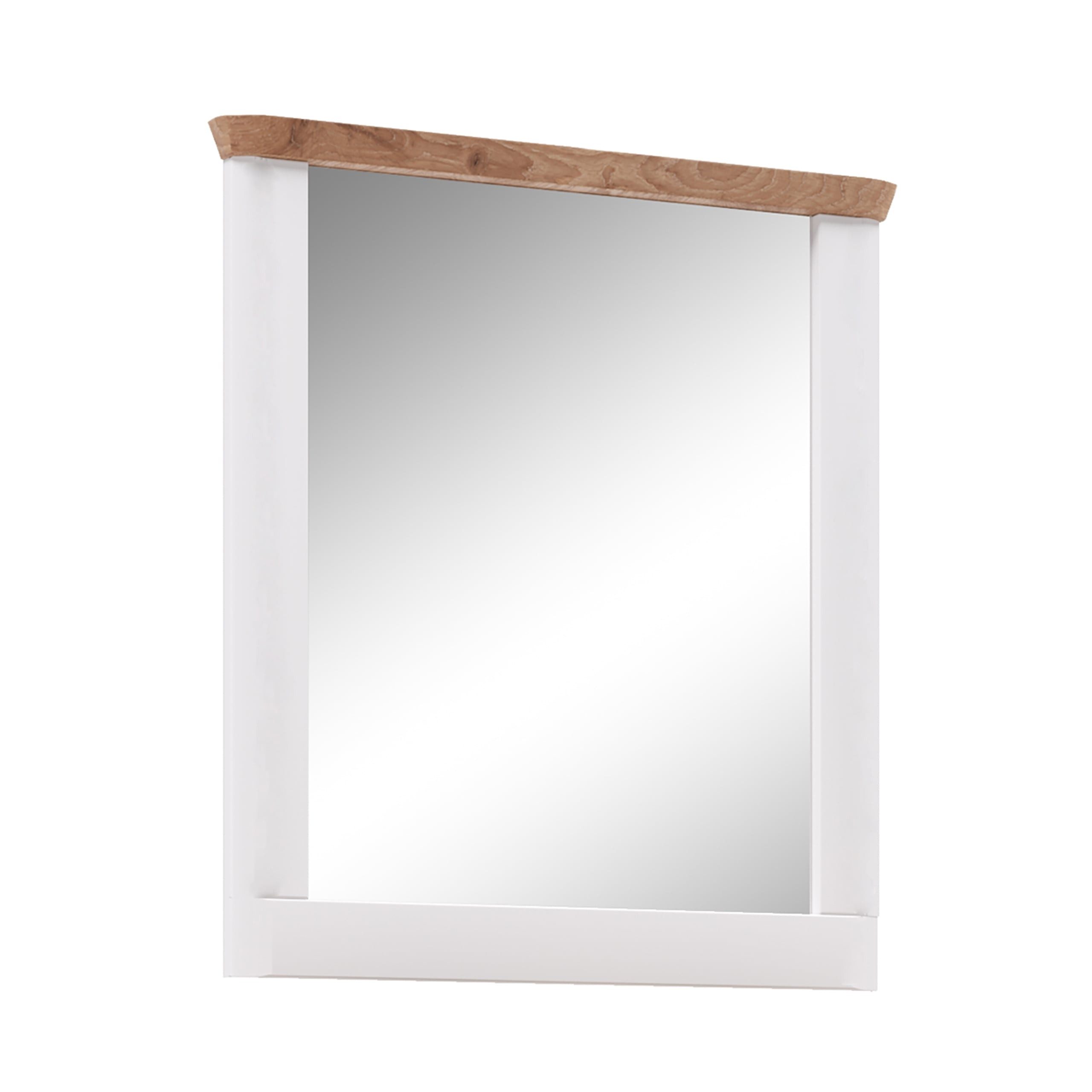 Newroom Spiegel weiß NB 79 cm, Spiegel weiß NB Spiegelglas Modern Schminkspiegel Frisierspiegel Flur
