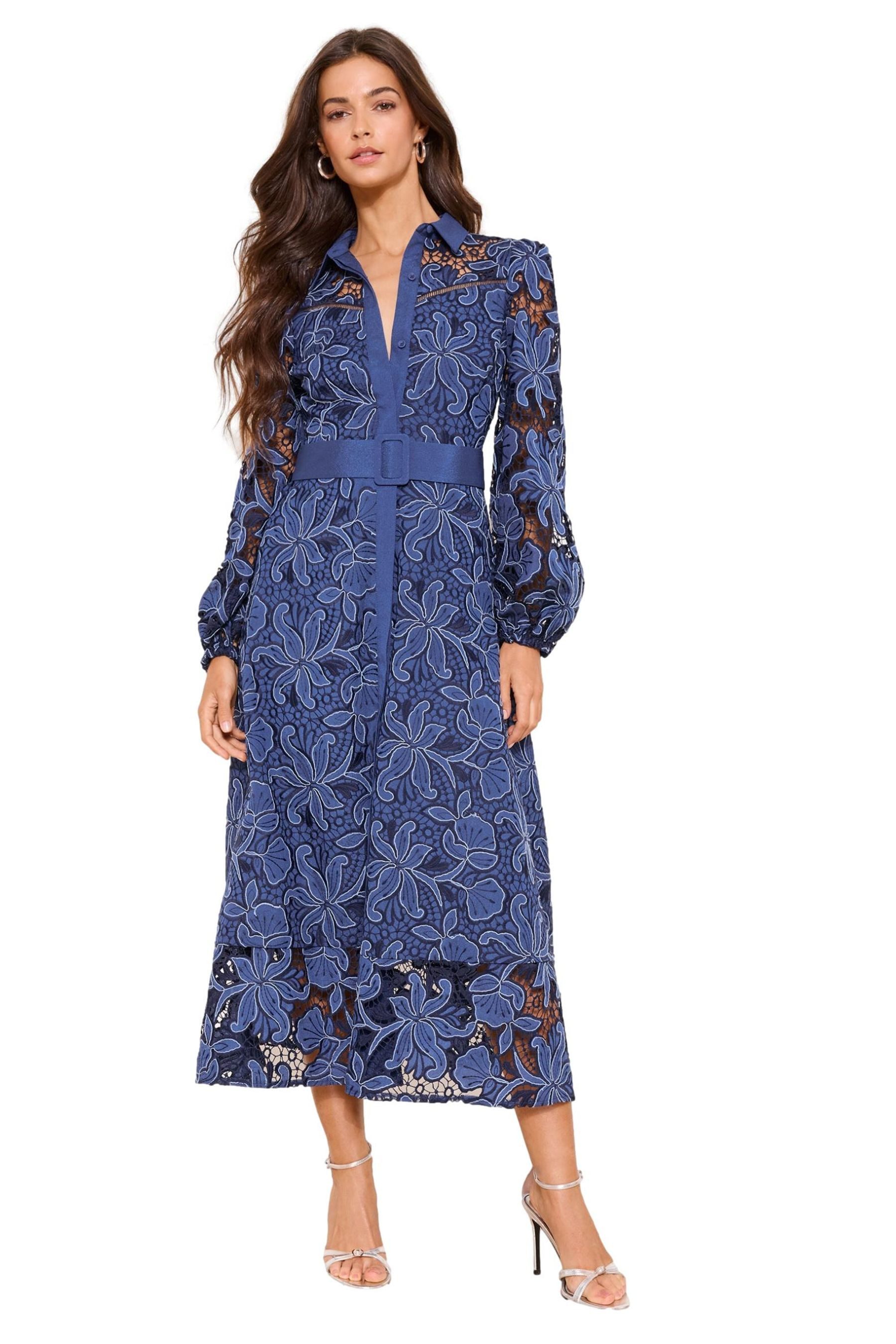 Midikleid Lipsy Premium Maxi-Hemdkleid mit Gürtel, Regular