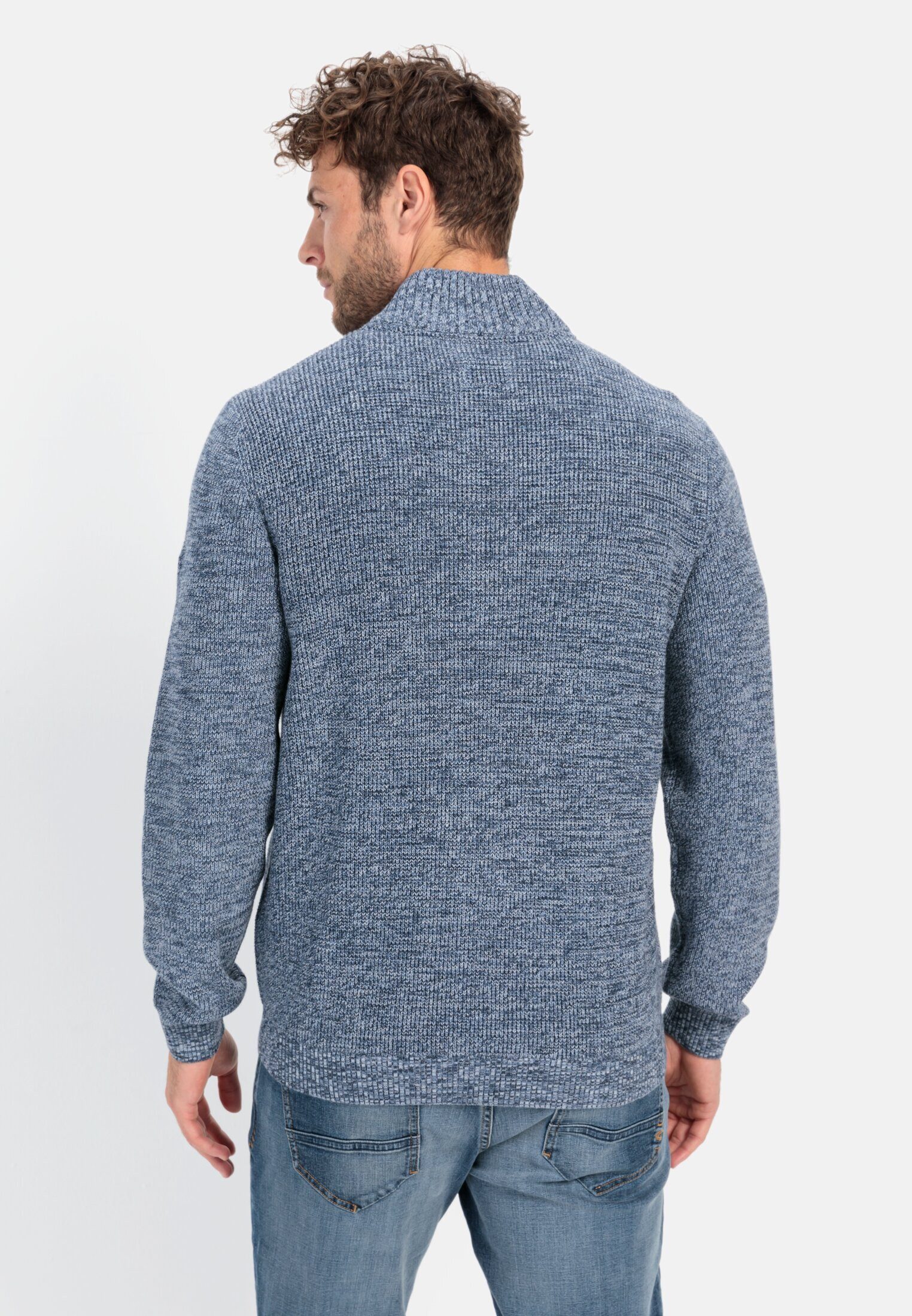 camel active Strickpullover aus Baumwollmix Langarm günstig online kaufen
