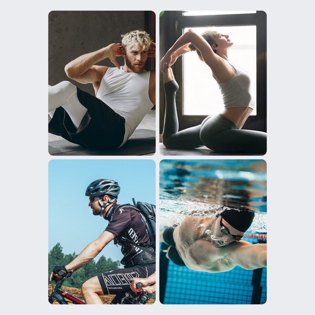 BLiTZWOLF BW-BTS8 Open-Ear-Kopfhörer (Kabellose Bone Conduction Kopfhörer, 32GB und IPX8 Schutz)