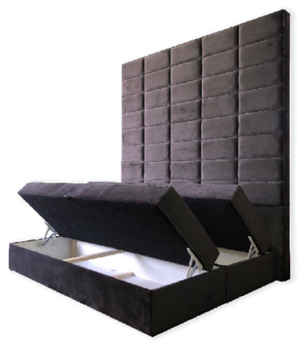 Design Luxus Möbel Braun Bett, Polster Bett 180x200 JVmoebel Doppelbett Betten