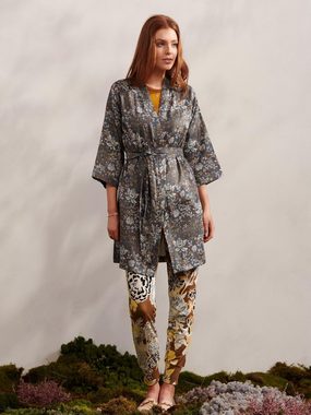 Essenza Kimono Sarai Ophelia, Kurzform, Baumwolle, Kimono-Kragen, Gürtel, mit Blumenprint