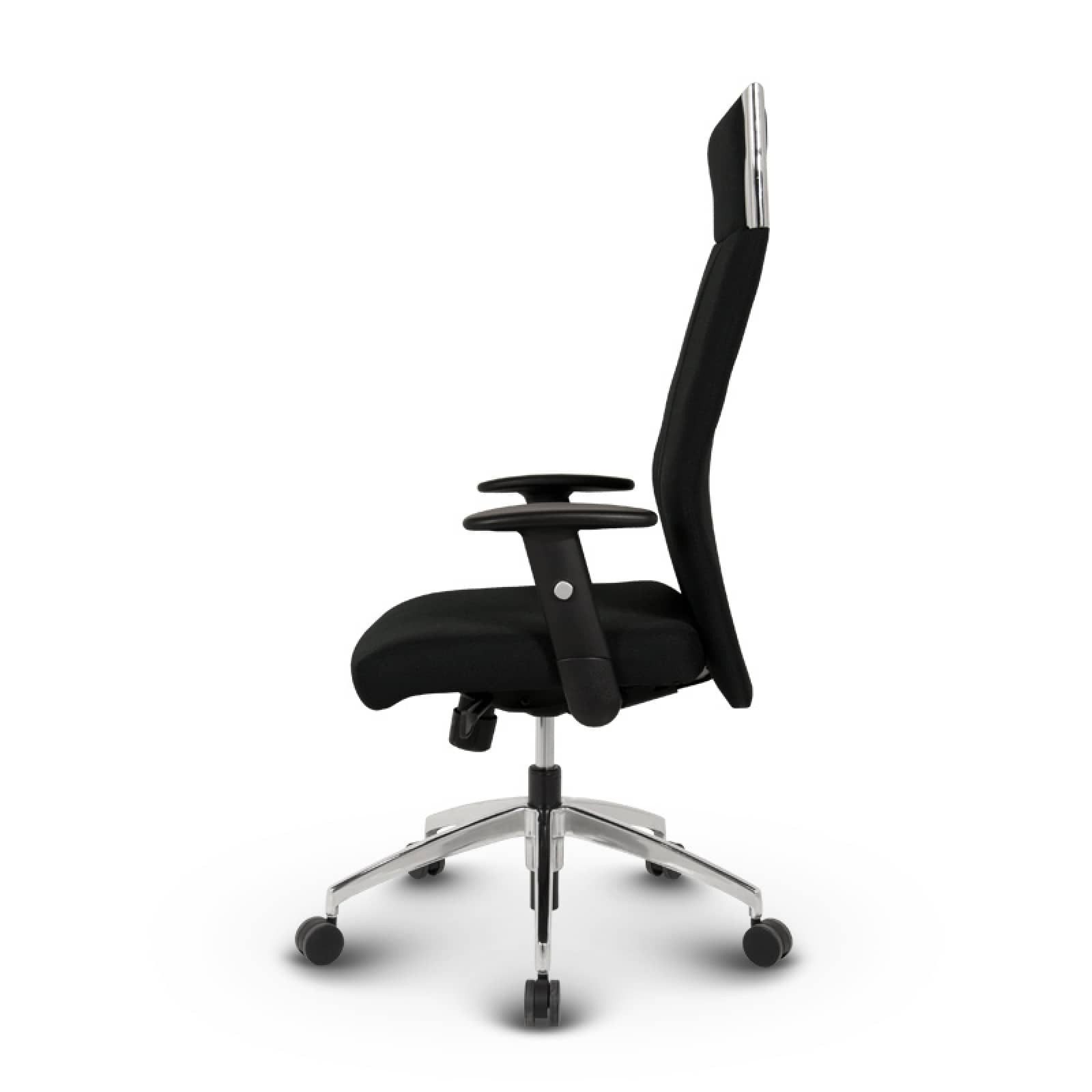Versee Chefsessel VERSEE Black-Line Bürostuhl Stoff, 150kg belastbar, ergonomisch (Drehstuhl für Büro und Home Office), mit Lendenstütze, höhenverstellbar, gepolstert, Synchronmechanik