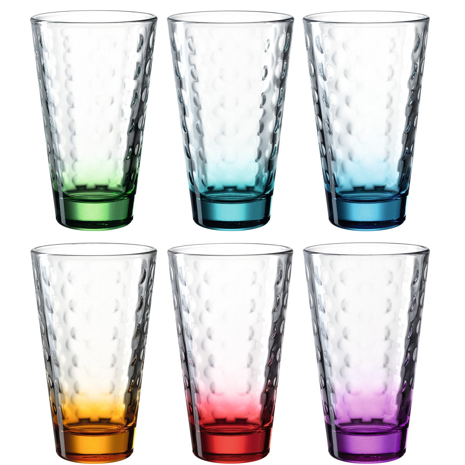 LEONARDO Gläser-Set OPTIC, 6-tlg., Glas, 300 ml, 6-teilig