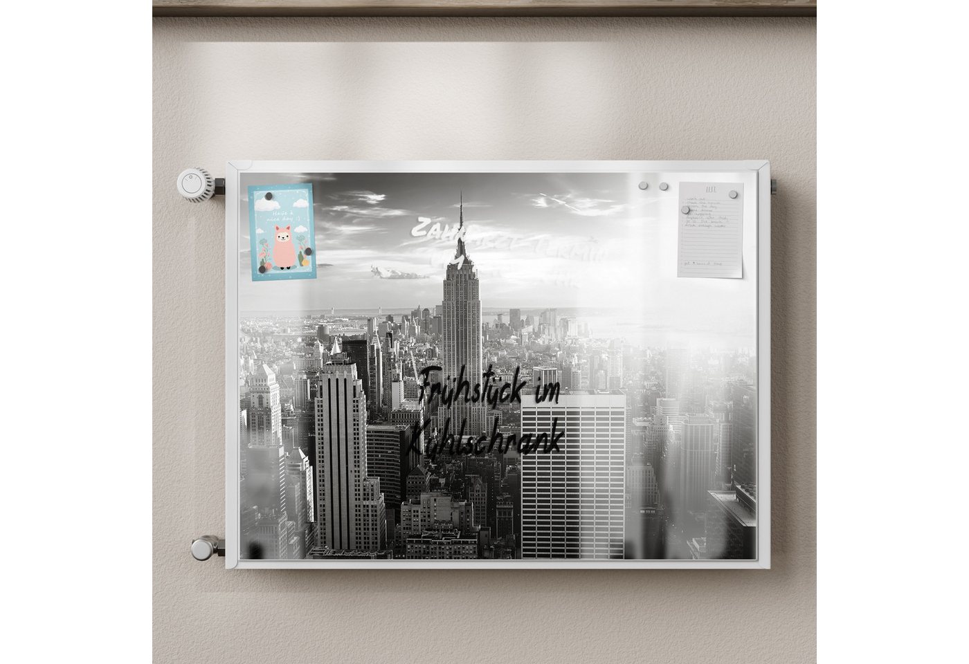 Thumbnail - DEQORI Magnetfolie 'Monochrome Metropole', Heizung Magnetmatte magnetisch Magnetfolie Folie Schutz