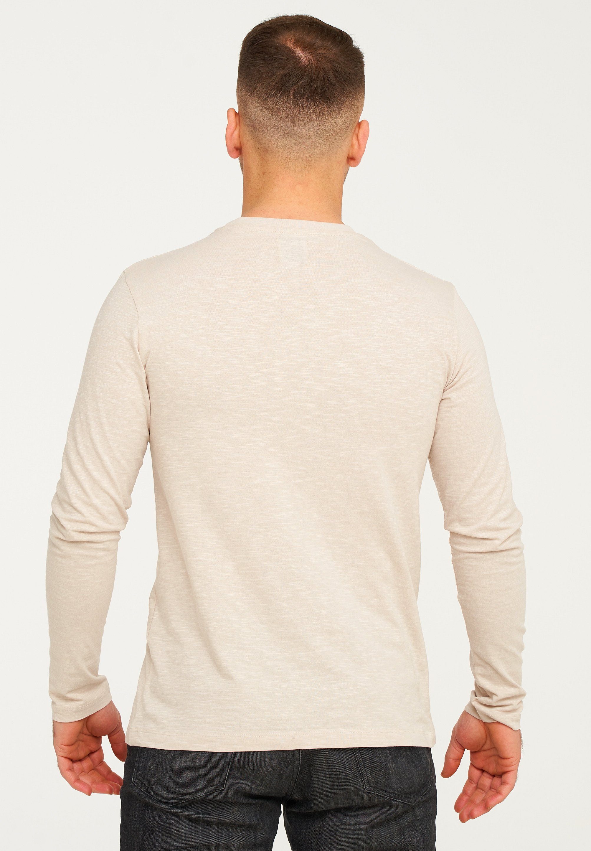 Jack & Jones Langarmshirt JCORISE INFINITY TEE LS CREW NECK Herren Langarmshirt Unifarben Basic Stretch Longsleeve Shirt Baumwolle