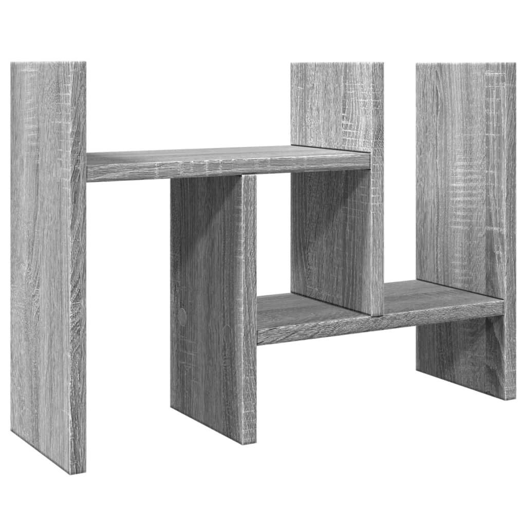 vidaXL Organizer Schreibtisch-Organizer Grau Sonoma 34,5x15,5x35,5 Holzwerkstoff