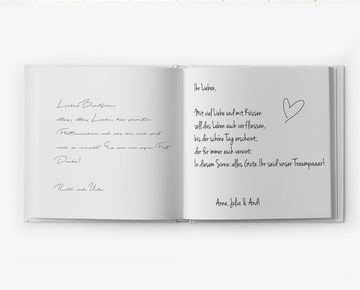 bigdaygraphix Notizbuch Gästebuch ohne Fragen Quadratisch - Copper & Green