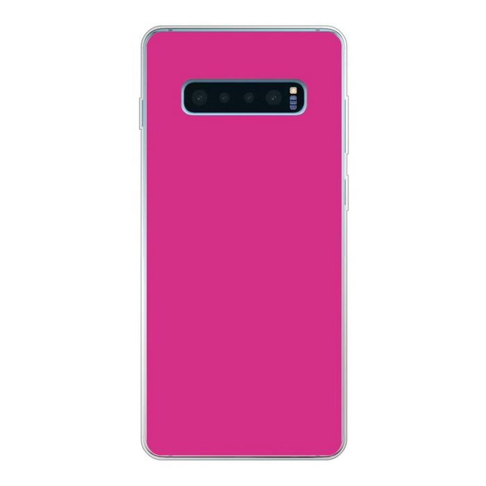 MuchoWow Handyhülle Fuchsia - Neon - Farben Phone Case Handyhülle Samsung Galaxy S10+ Silikon Schutzhülle