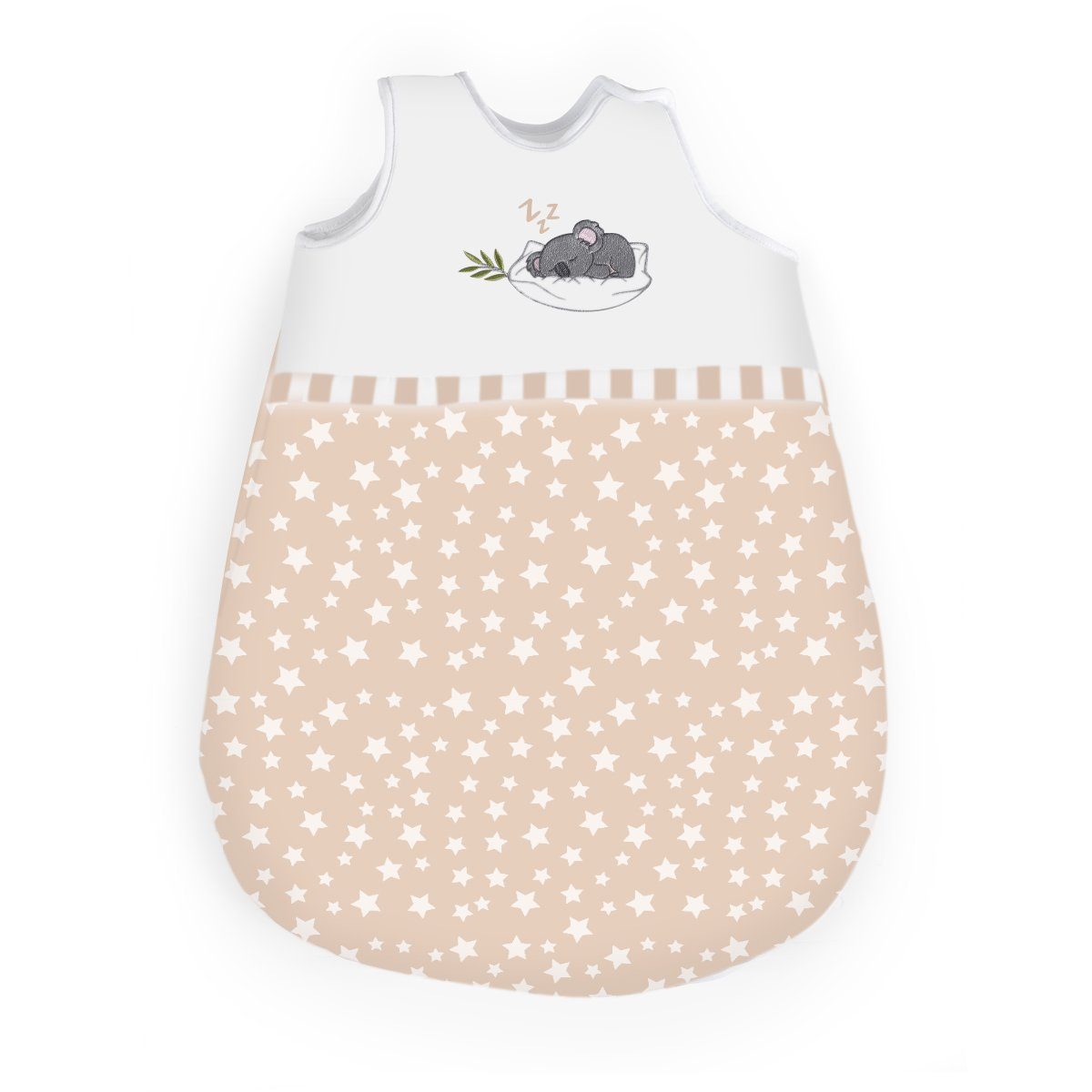 Moni Babyschlafsack Baby Schlafsack Koala beige Länge Breite cm (1 Baumwolle, 42 Druckknöpfe tlg), cm 100% 60