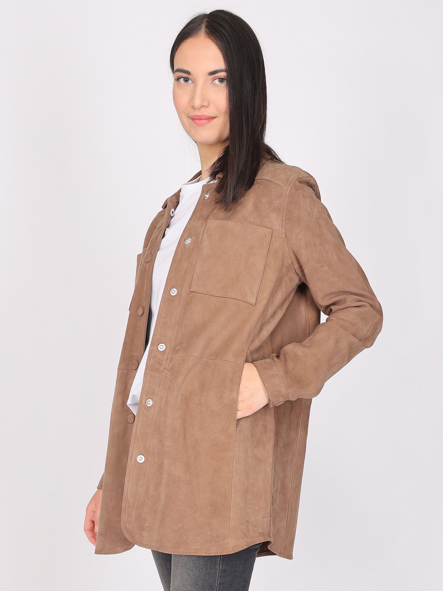 Maze Lederjacke 4202172 taupe