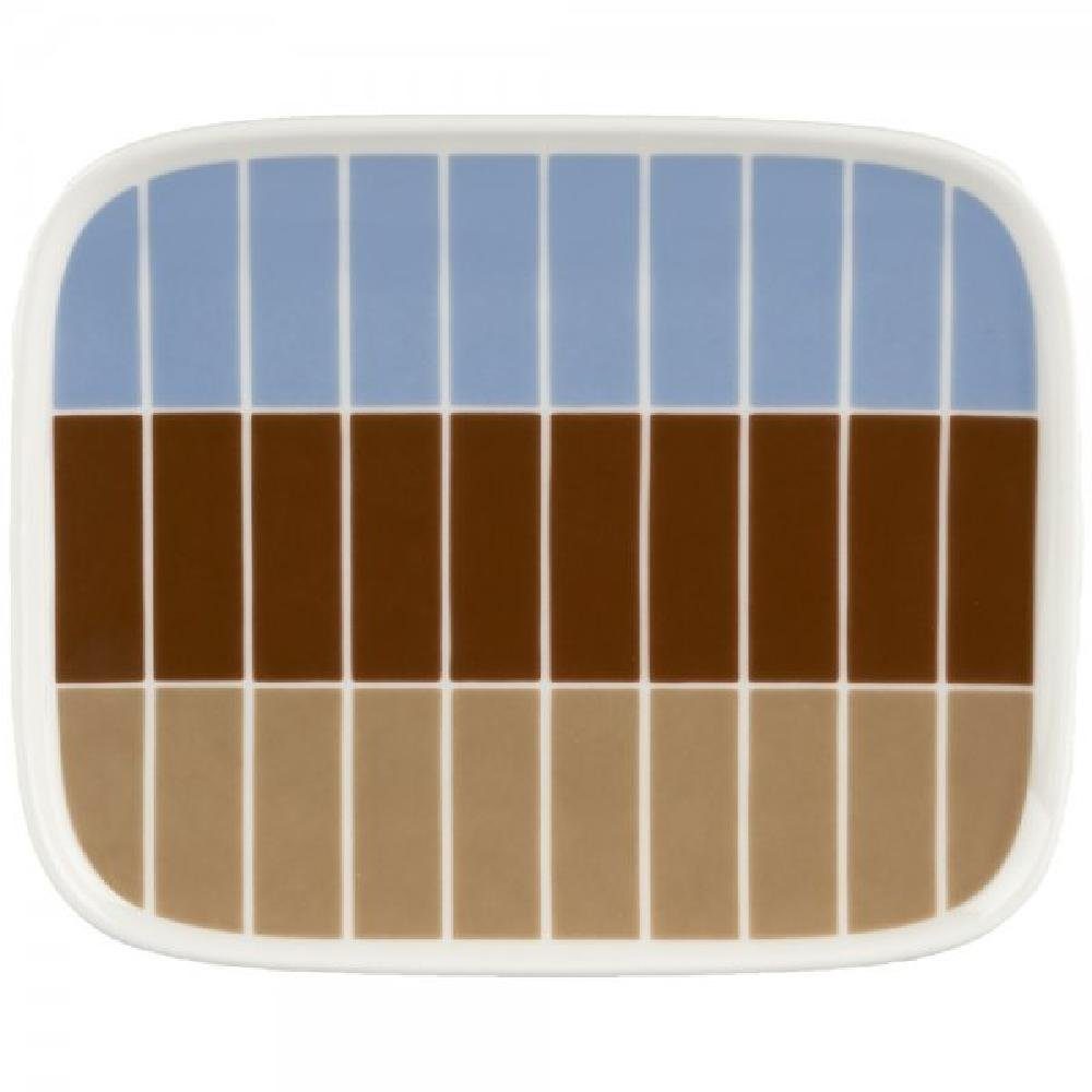 Marimekko Frühstücksteller Тарелки Tiiliskivi White-Light Blue-Brown (15x12cm)