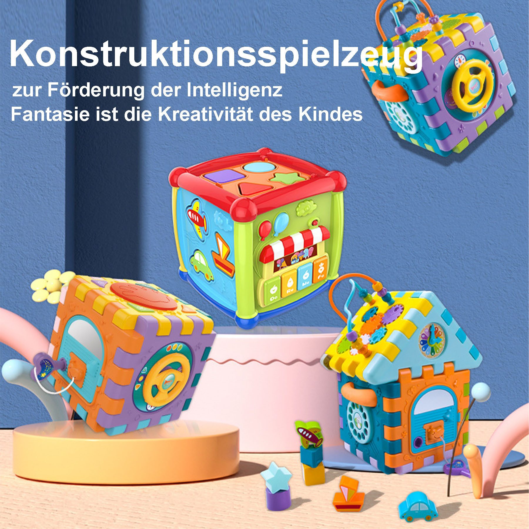 Senmudi Motorikwürfel Motorikwürfel Lernspielzeug Hexaeder Baustein Kinders günstig online kaufen