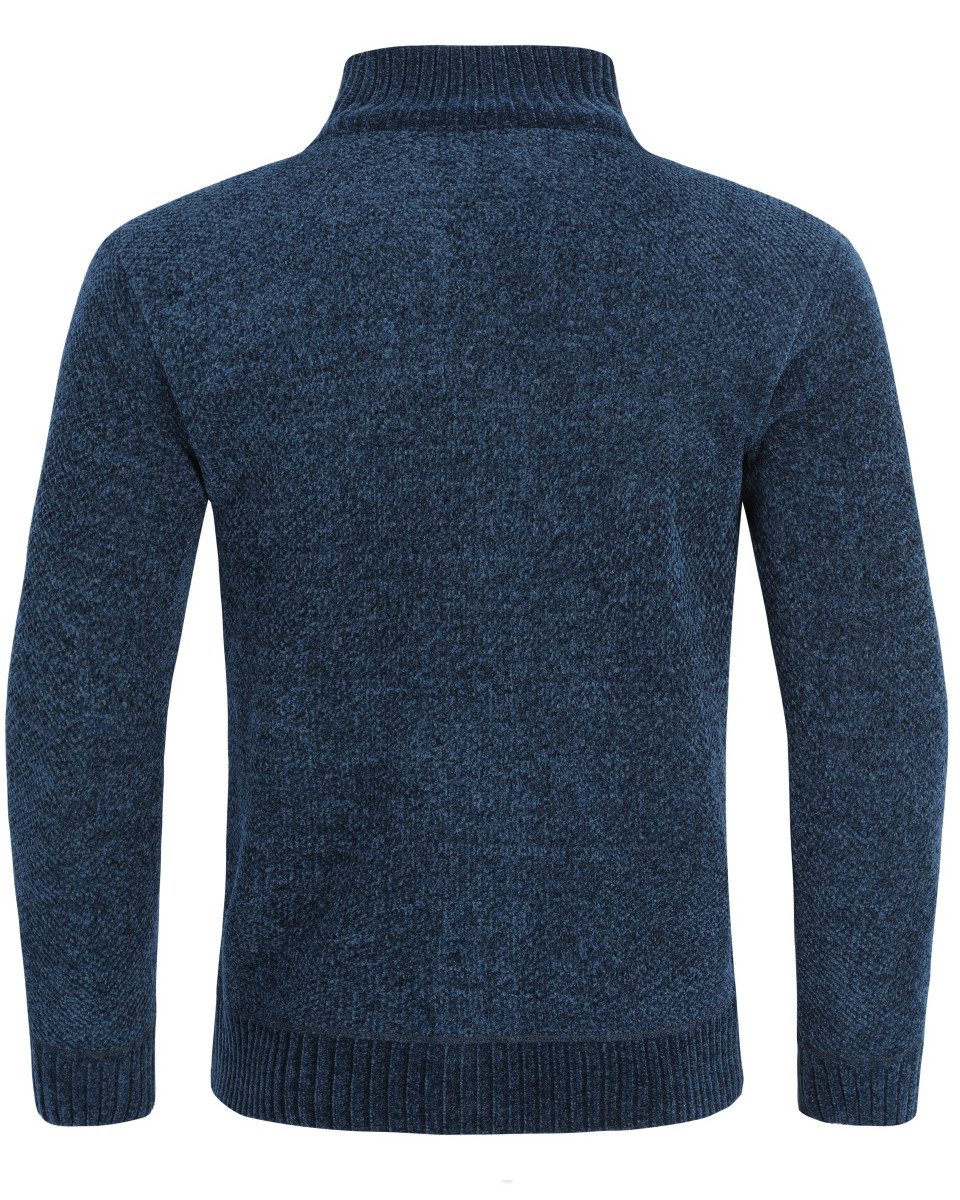 Allthemen Strickjacke mit Stehkragen Cardigan Uni Grobstrick Pullover günstig online kaufen