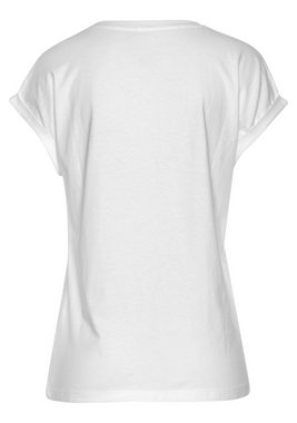 Buffalo T-Shirt mit Print, Kurzarmshirt aus Baumwolle, lockere Passform