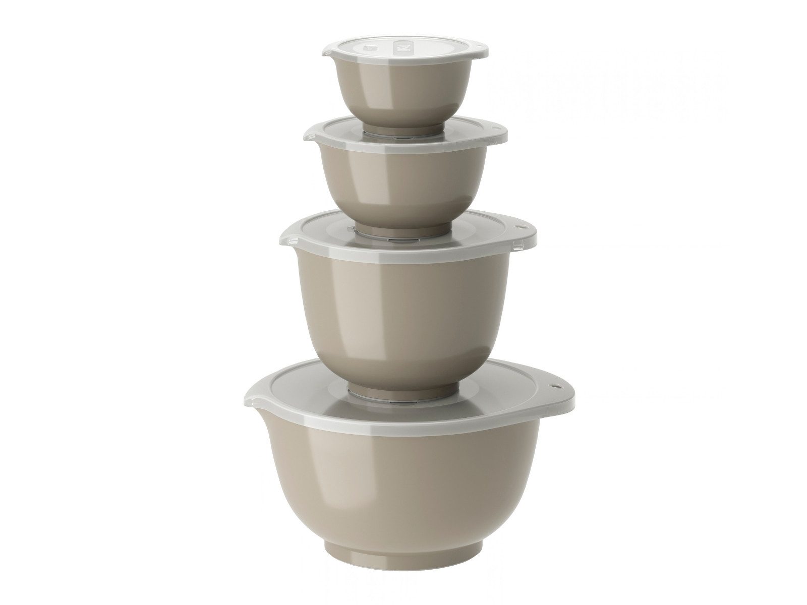 ROSTI Schüssel Margrethe Schüssel Set earth grey 8tlg, Kunststoff, (Schüsseln & Schalen)