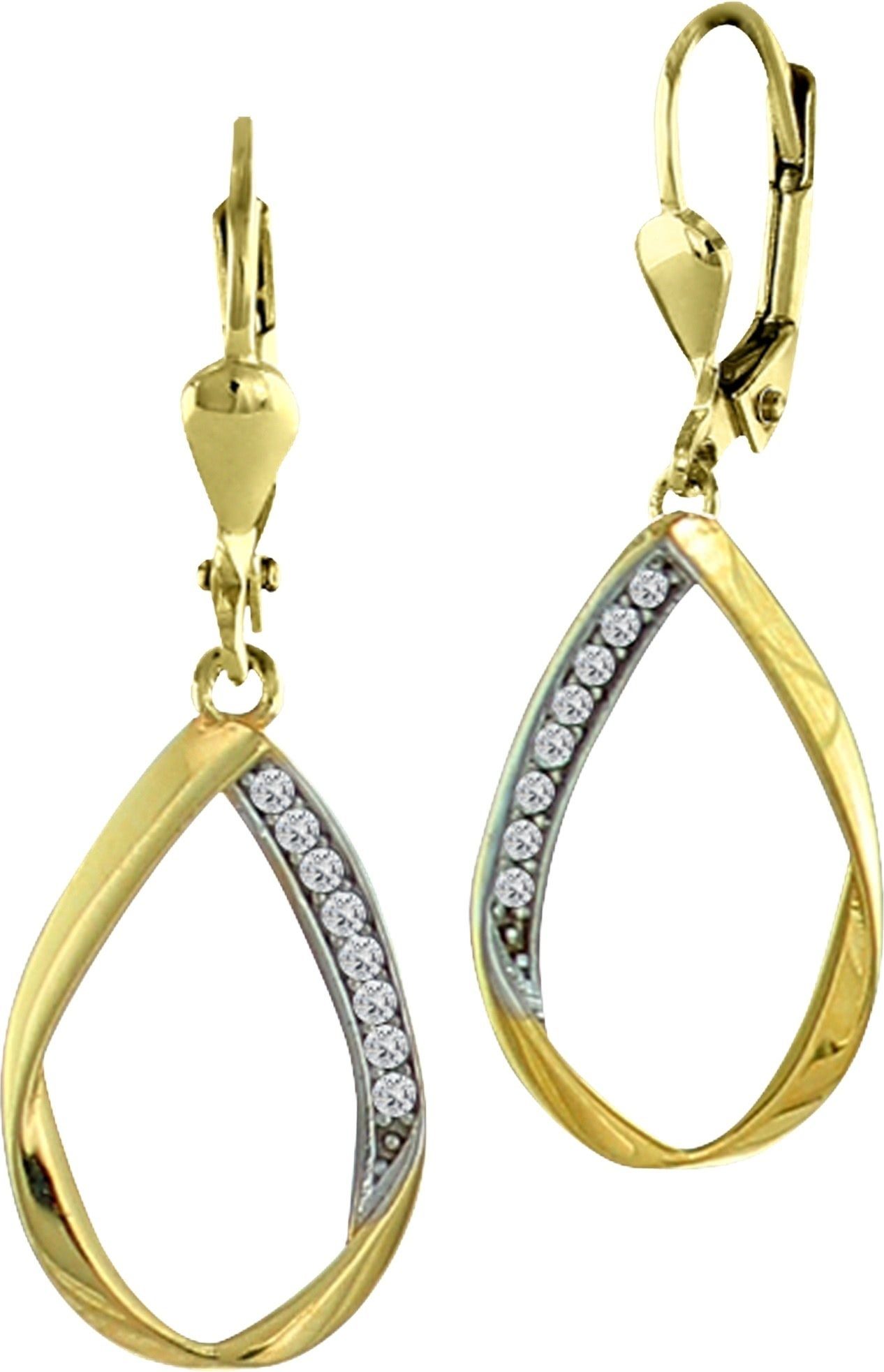 GoldDream Paar Ohrhänger GoldDream Ohrhänger gedreht günstig online kaufen