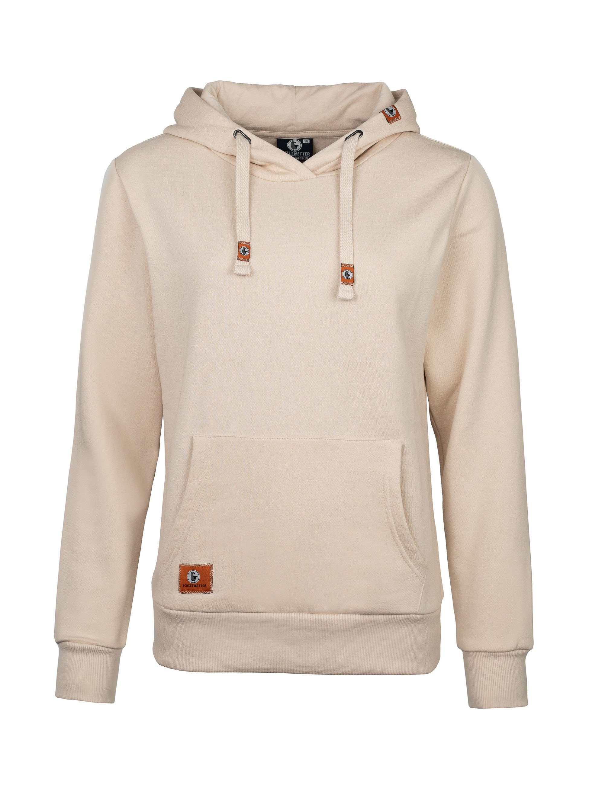 Kapuzenpullover Damen Hoodie "Maike" unifarben, mit Kängurutasche