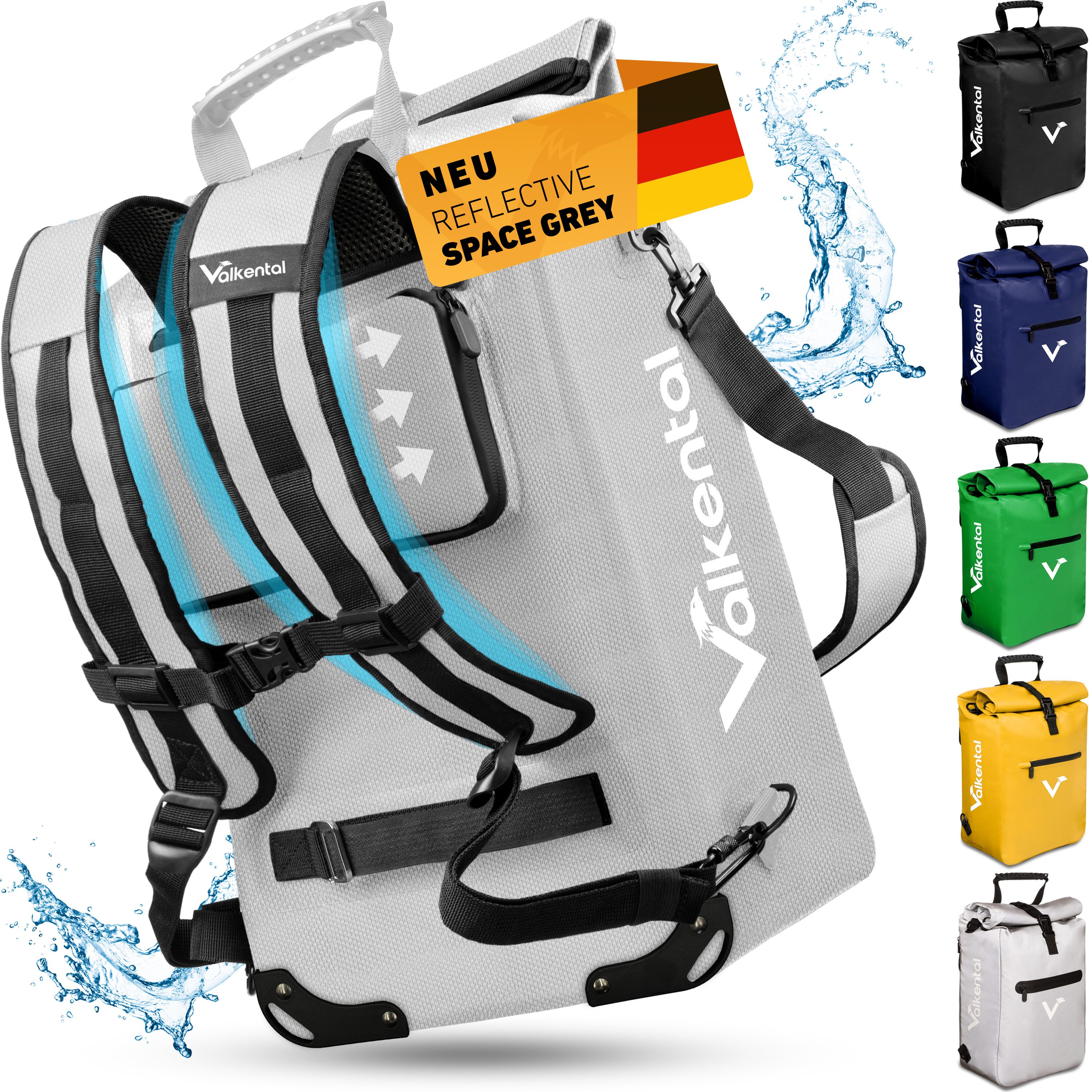 Fahrradtasche Gepäckträgertasche, Rucksack und Umhängetasche