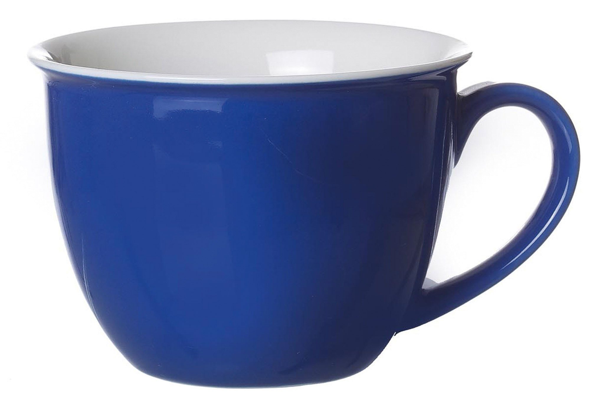 Ritzenhoff & Breker Tasse Porzellan Kaffeetasse Obertasse indigio-blau Milchkaffee Porzellan 350 ml