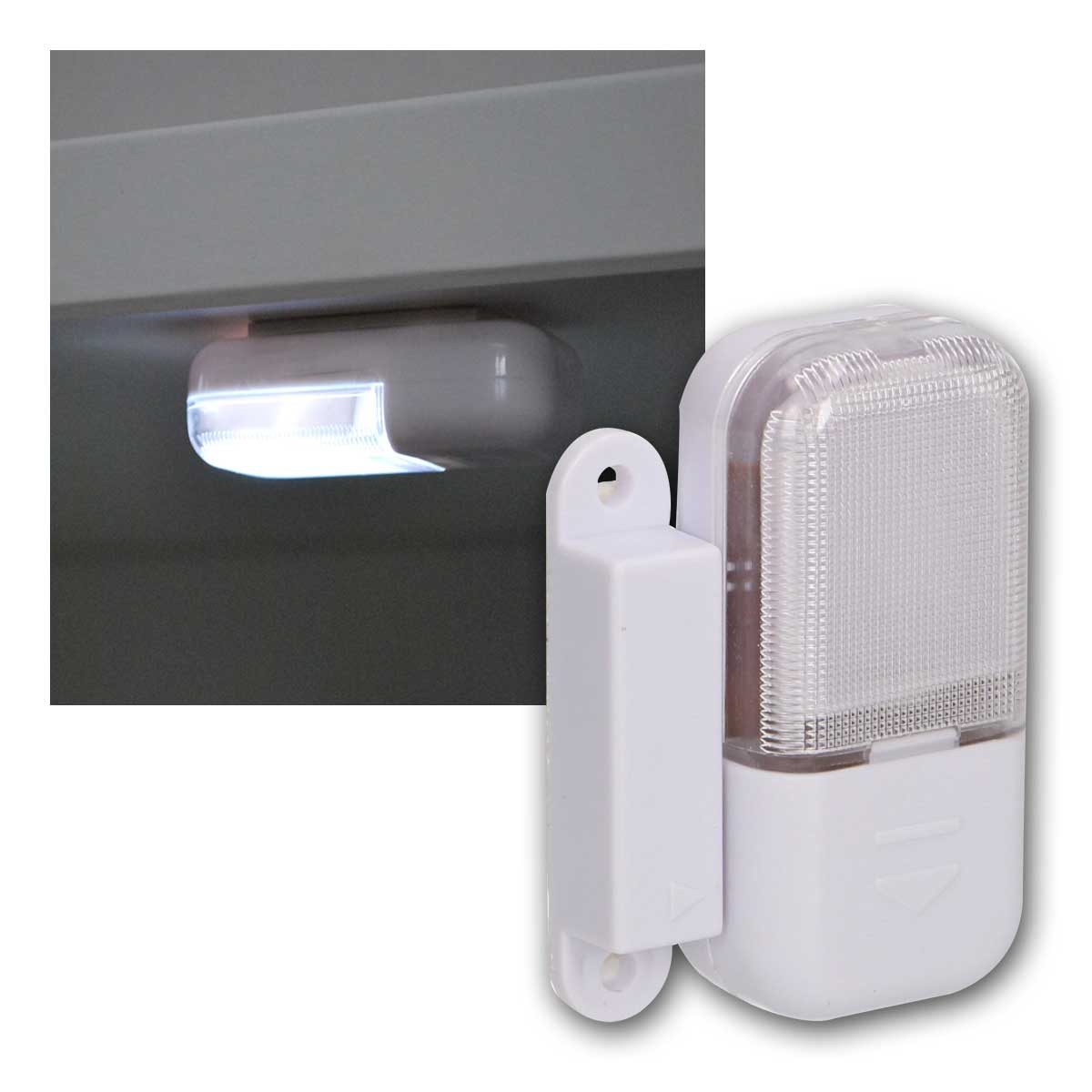 world-trading-net LED Schrankinnenraumbeleuchtung automatische LED Schrankleuchte, Magnetkontakt, warmweiß