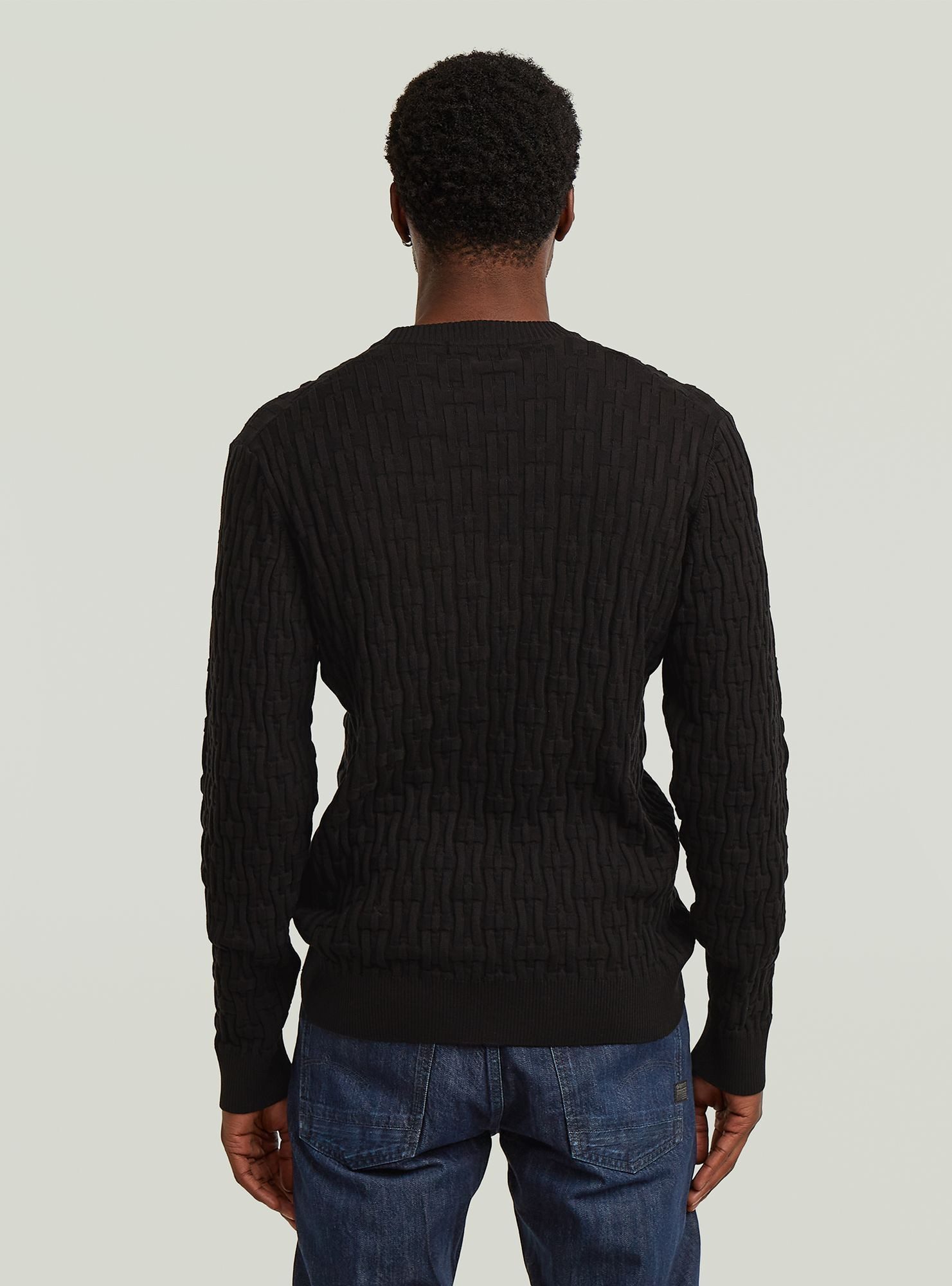 G-STAR Longpullover Strick mit Kettenstruktur