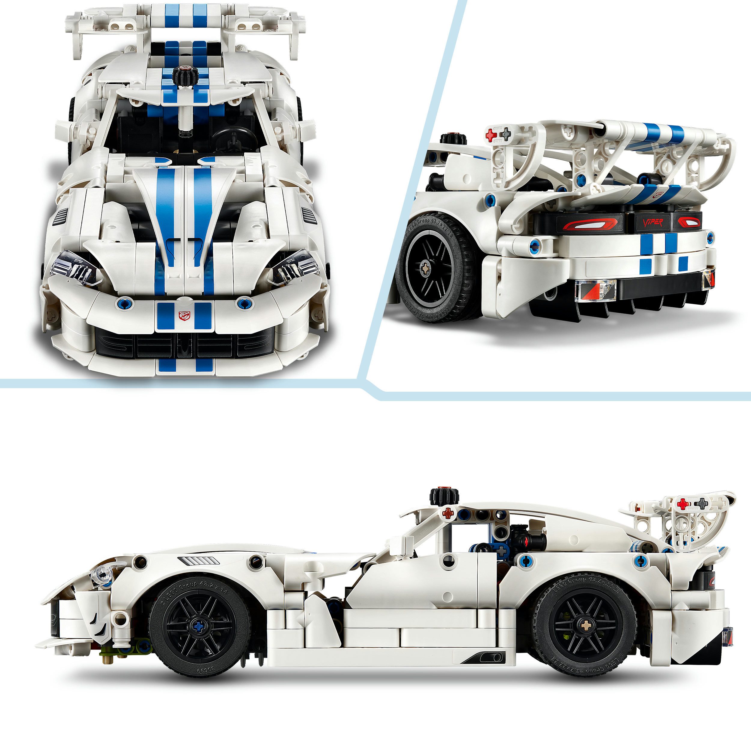 LEGO® Dodge Viper GTS-R Sportwagen (42234), LEGO Technic Konstruktionsspielsteine, (805 St), Made in Europe – Bild 4 von 5