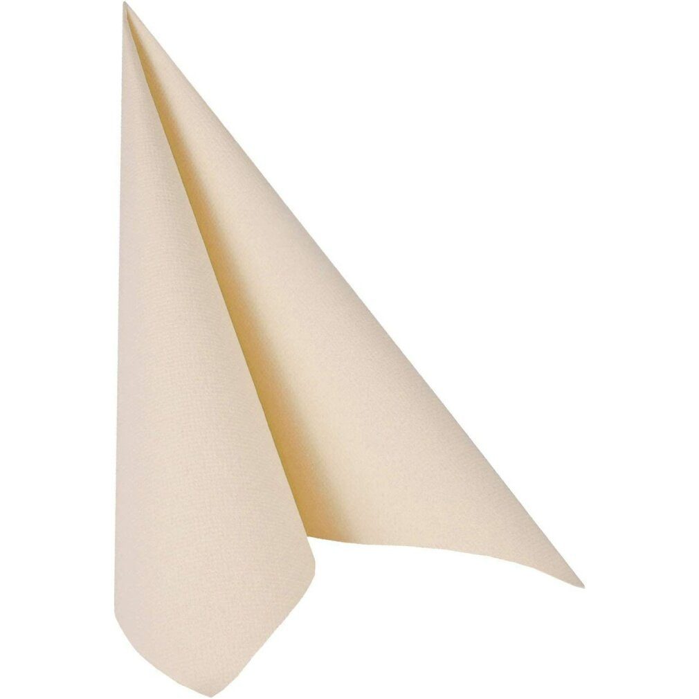 PAPSTAR Papierserviette 50 Servietten champagner 1-lagig 20,0 x20,0 cm