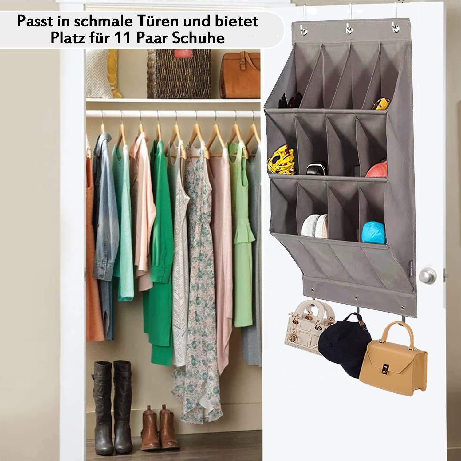 TUWENA Schuhständer Schuh-Organizer, Hängende Schuhaufbewahrung, Aufbewahrung Fächer, für Schuhe, Wohnaccessoires usw