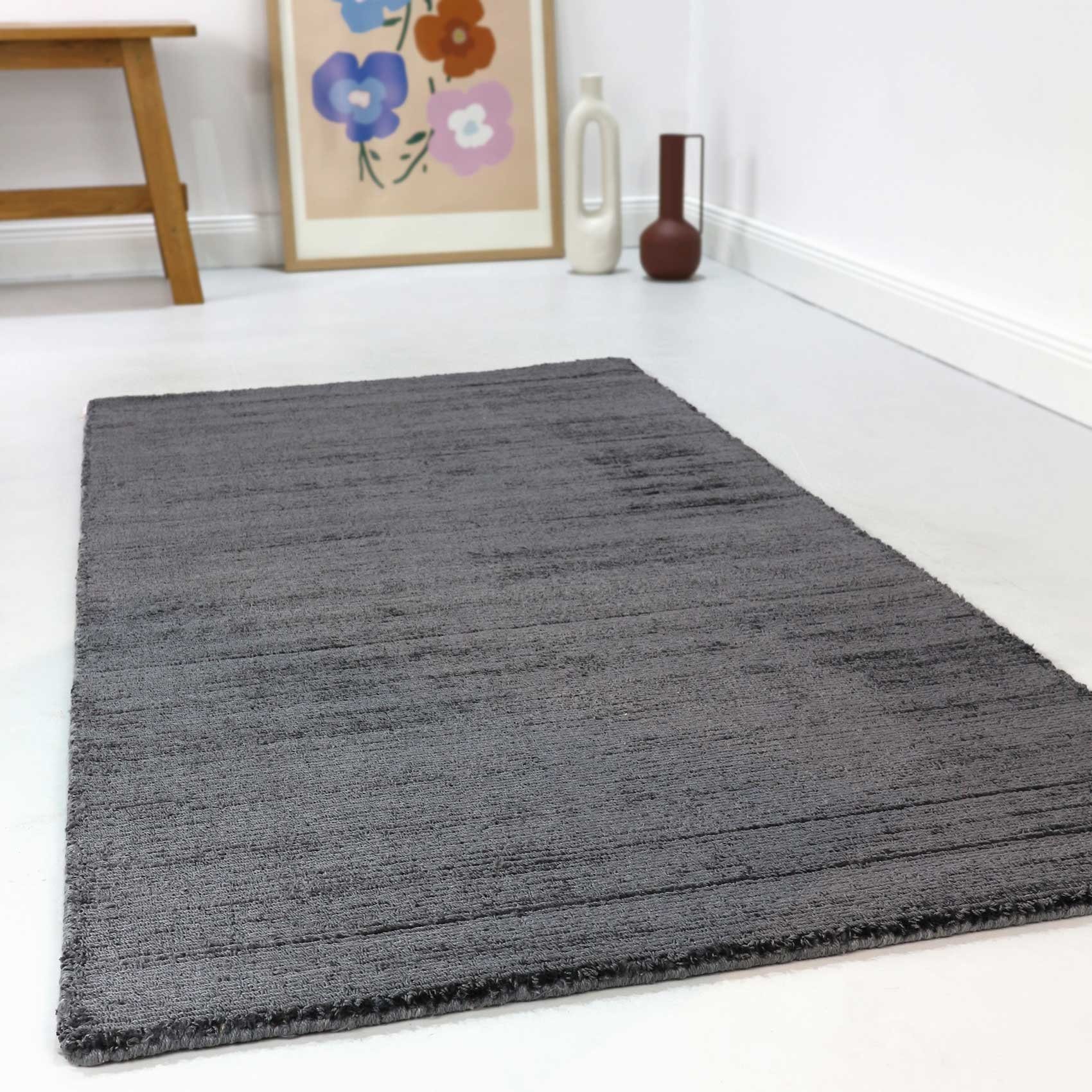 Esprit Teppich Gil, ESP-39954, auch als Läufer erhältlich, rechteckig, Höhe: 8 mm, handgewebt, seidig glänzend, schimmernde Farbbrillianz, Melangeeffekt