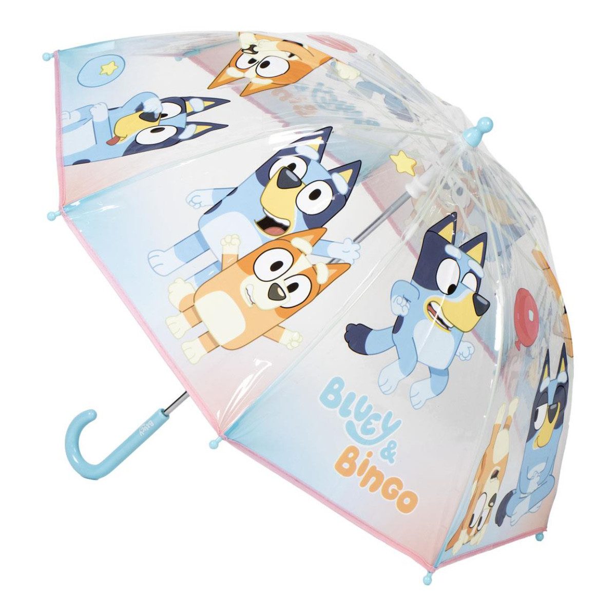 Bluey Regenschirm-Wanderstock Ø 45 cm Regenschirm manueller Bubble-Schirm & Wetterschutz