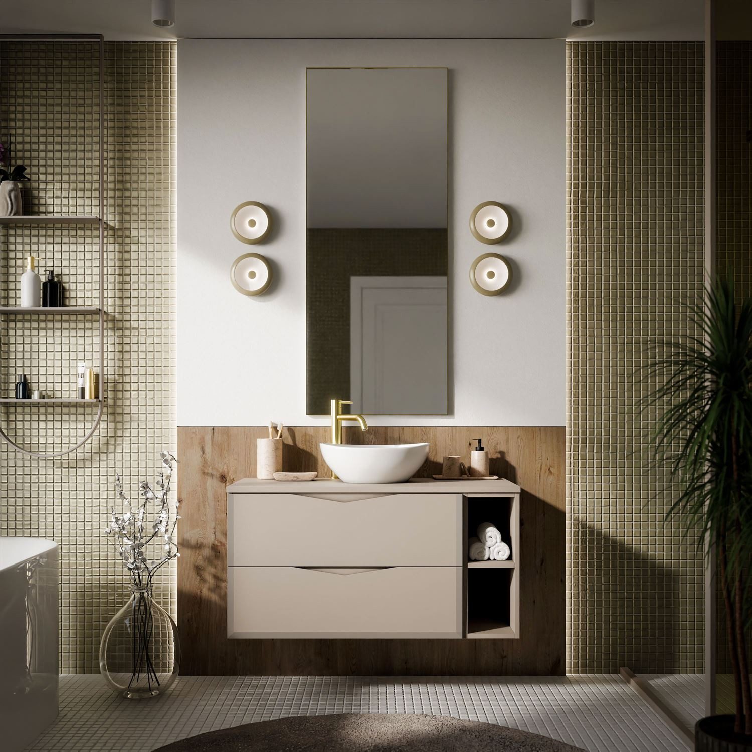 Lookway Badmöbel-Set MIRA II 80 cm mit Soft-Close & Waschbecken, (Badezimme günstig online kaufen