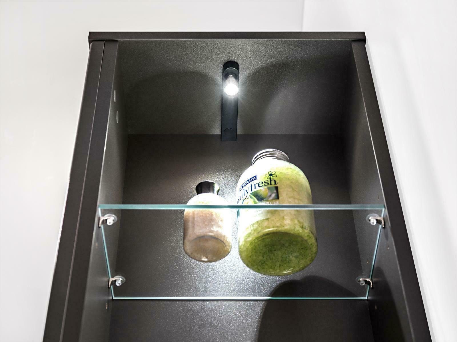 JVmoebel Badezimmerspiegelschrank Spiegelschrank Badezimmerschrank mit cm 80 Beleuchtung Spiegel Neu Sofort LED