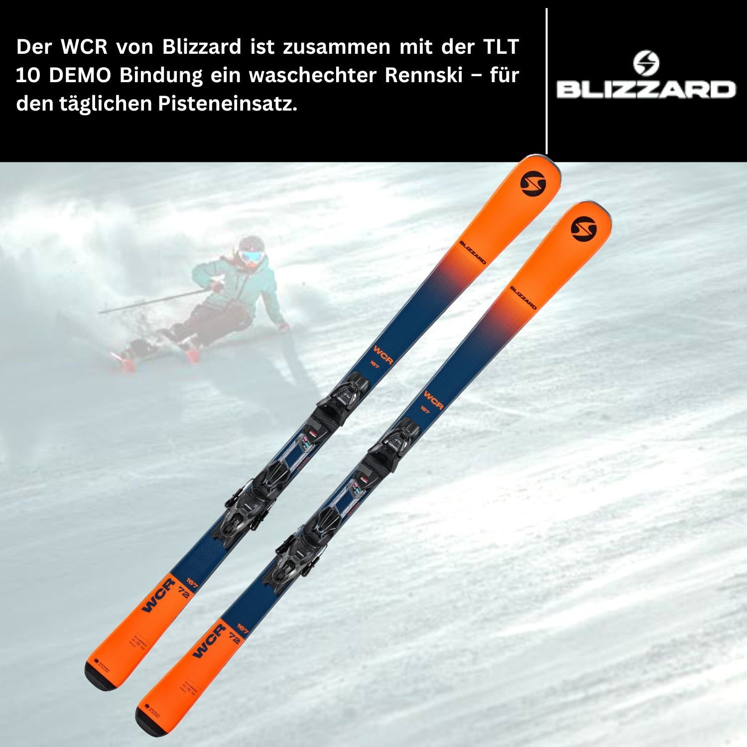 BLIZZARD Ski, Ski Z3-10 Blizzard WCR Camber + grau/blau Full 10 Bindung Marker Rocker TLT