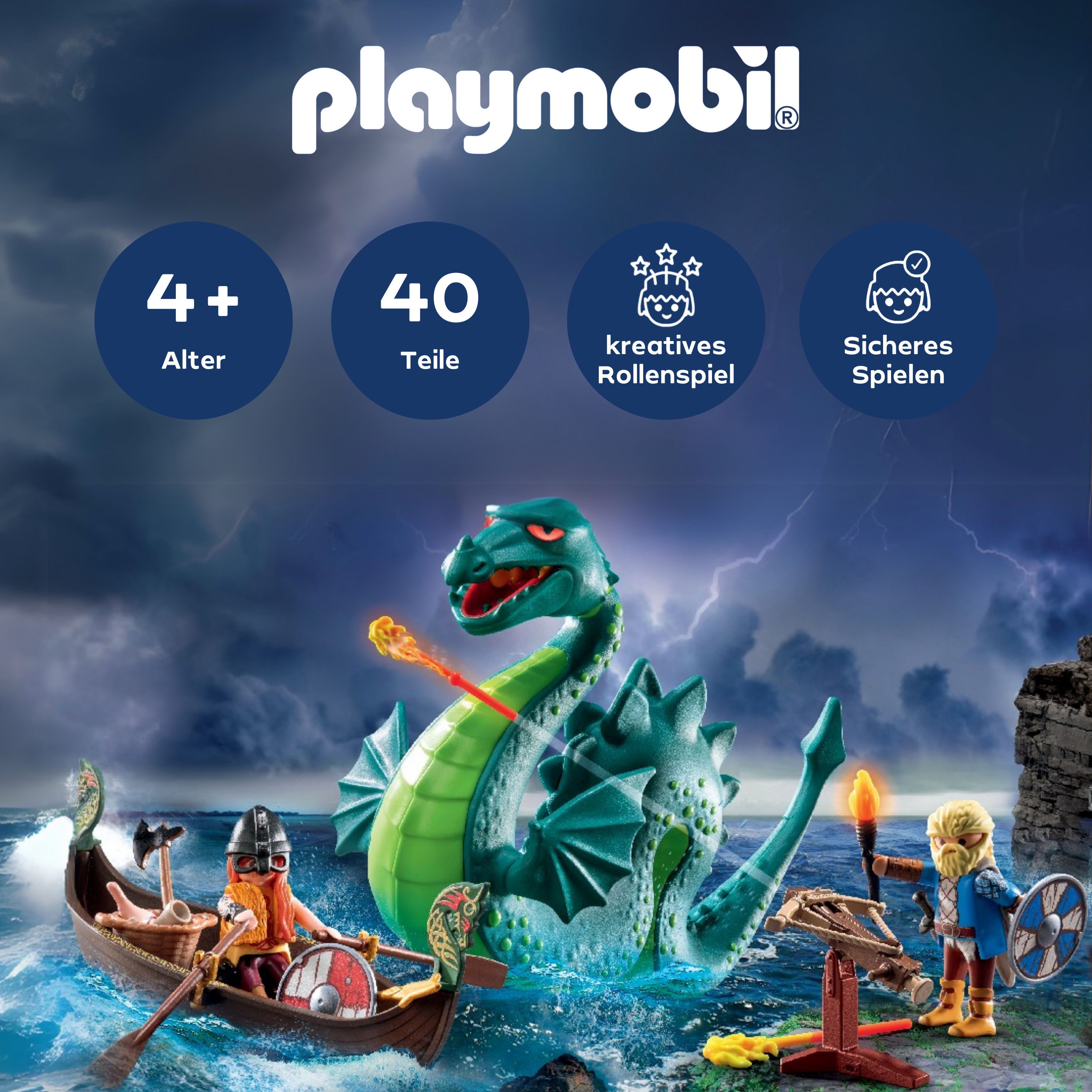 Playmobil® Wikinger mit Seeungeheuer (71830), Playmobil History Konstruktio günstig online kaufen