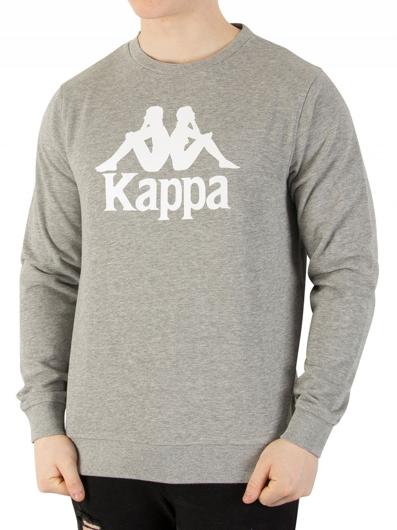 Kappa Langarmshirt Authentic Logo mit Grau Zemin Longsleeve